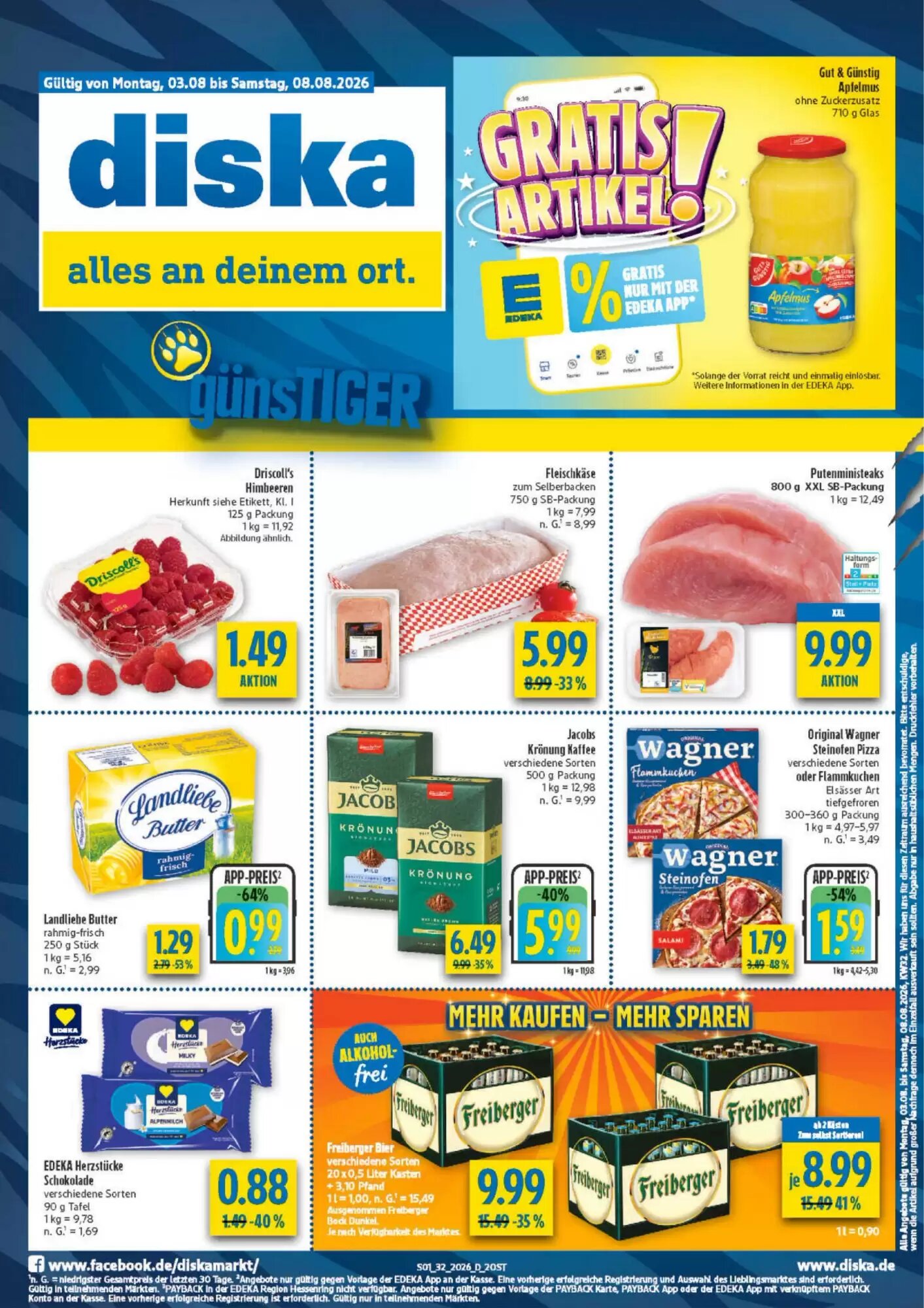 diska Prospekt (ab 03.08.2026) zum Blättern - Seite 1