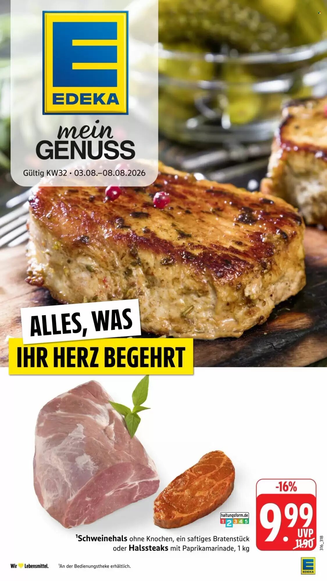 EDEKA Stralsund Prospekt (ab 03.08.2026) zum Blättern - Seite 1