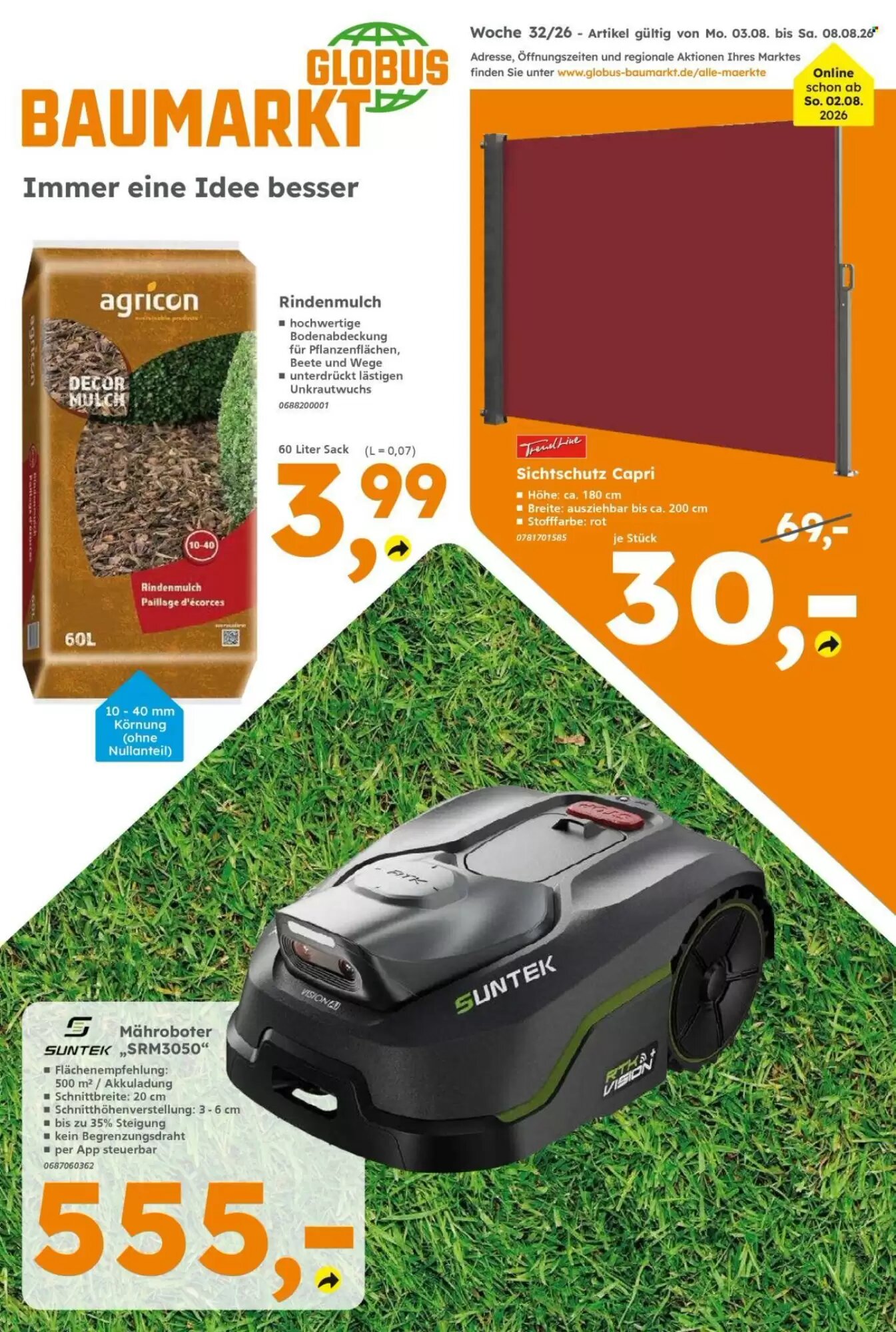 Globus Baumarkt Prospekt (ab 03.08.2026) zum Blättern - Seite 1
