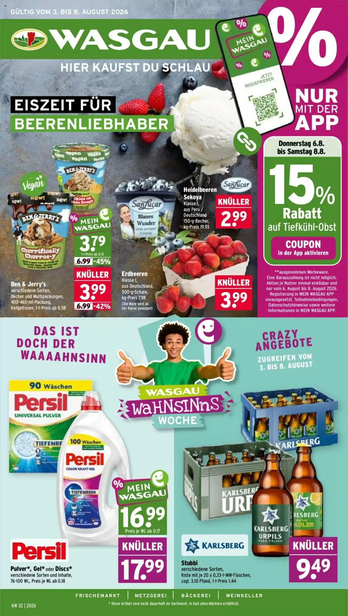 Wasgau Prospekt (ab 03.08.2026) zum Blättern - Seite 1