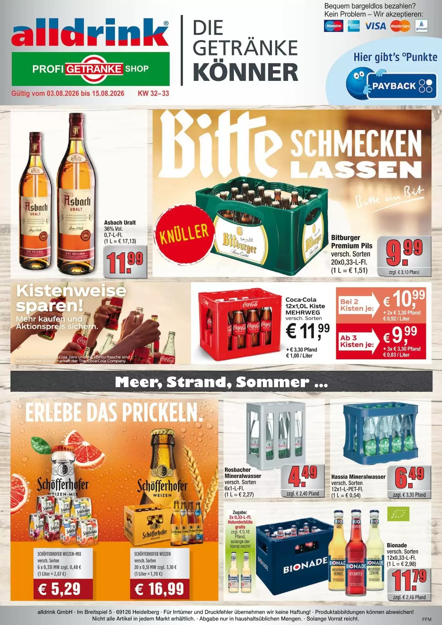 alldrink Prospekt (ab 03.08.2026) zum Blättern - Seite 1
