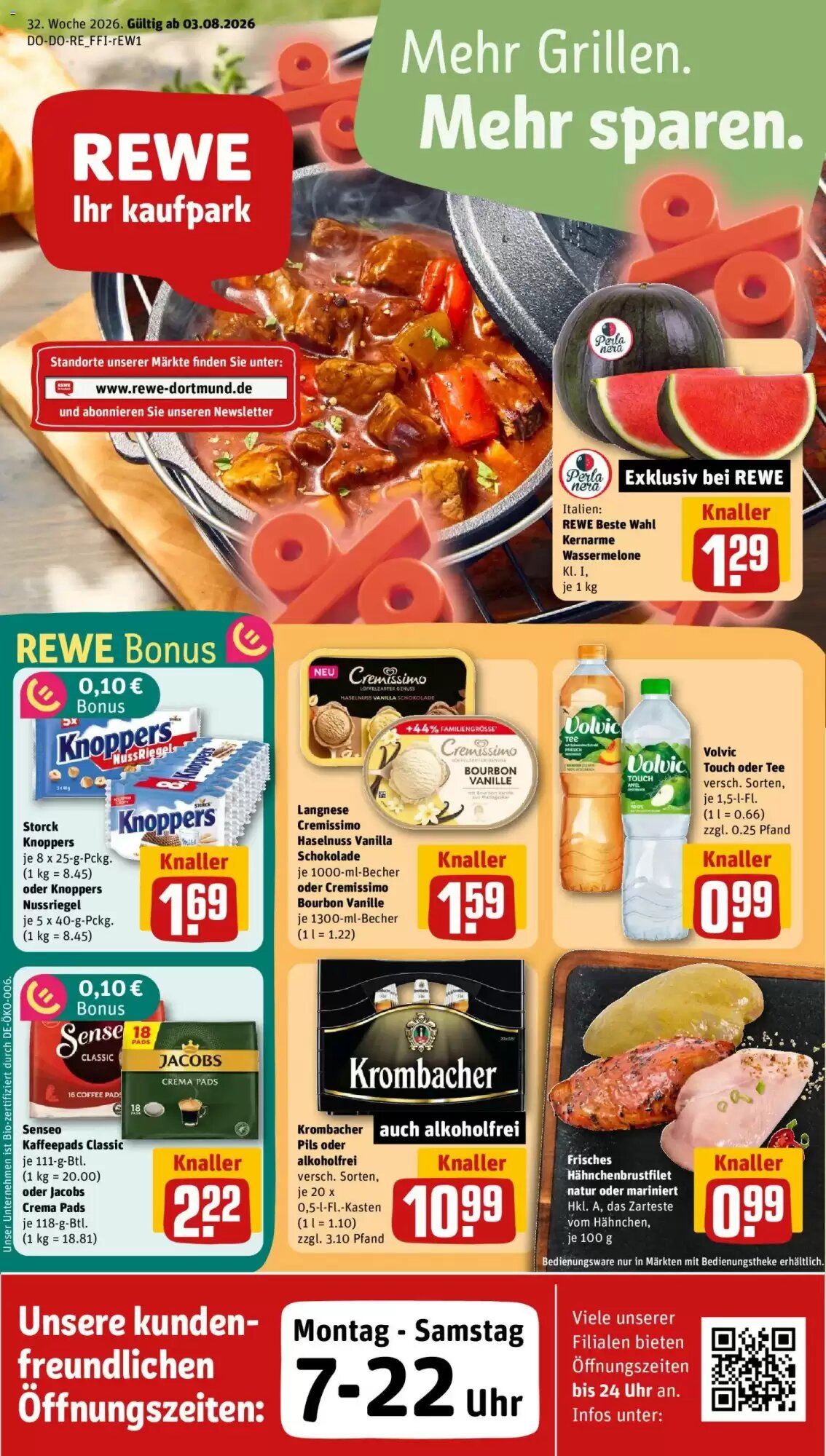 REWE Kaufpark Prospekt (ab 03.08.2026) zum Blättern - Seite 1