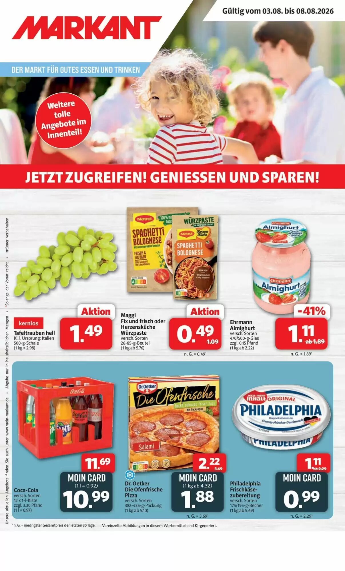 Markant Markt Prospekt (ab 03.08.2026) zum Blättern - Seite 1