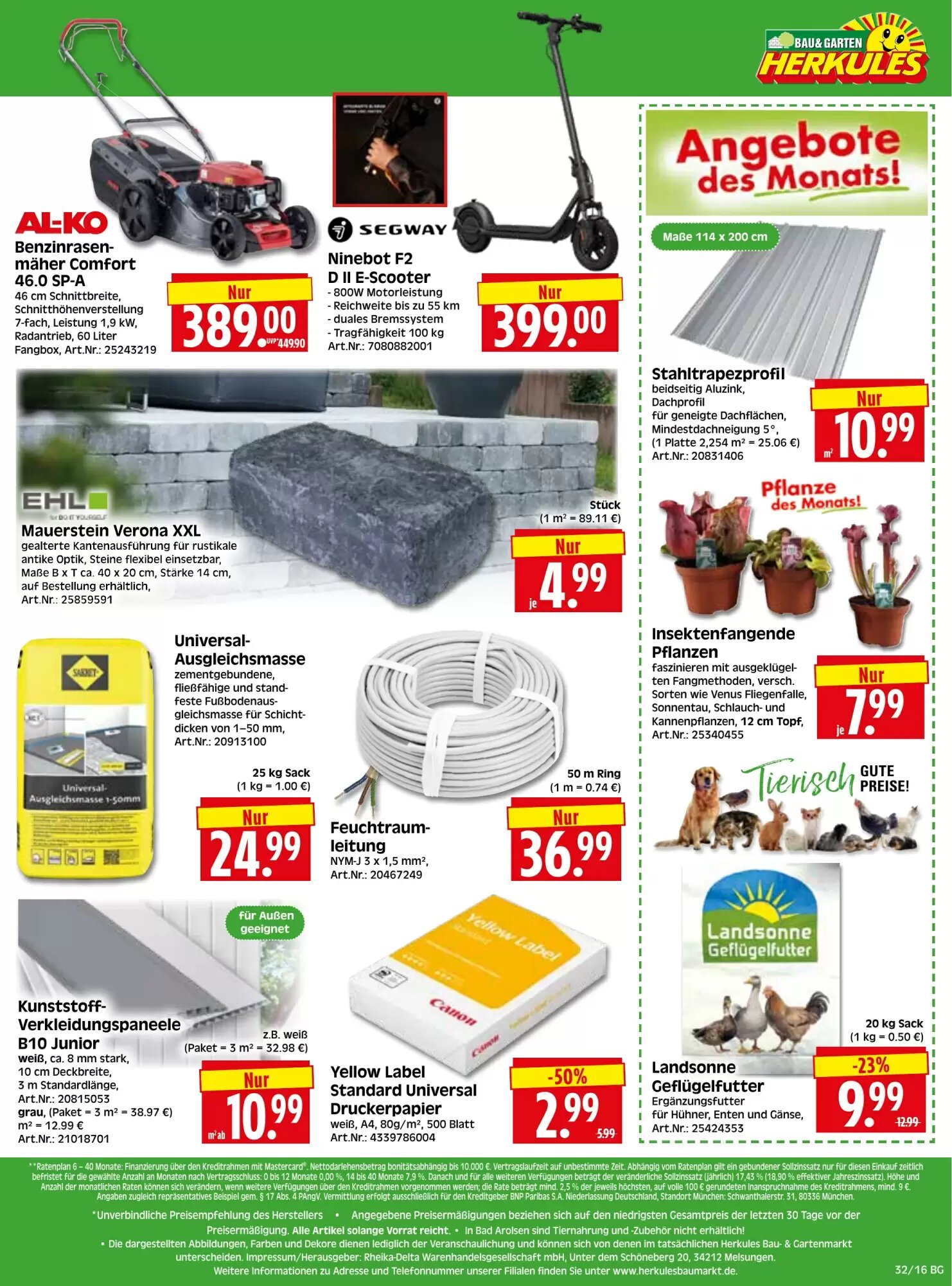 Herkules Baumarkt Prospekt (ab 03.08.2026) zum Blättern - Seite 16