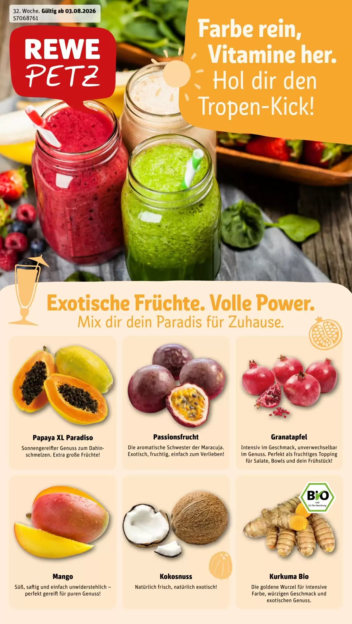 REWE PETZ Prospekt (ab 03.08.2026) zum Blättern - Seite 1