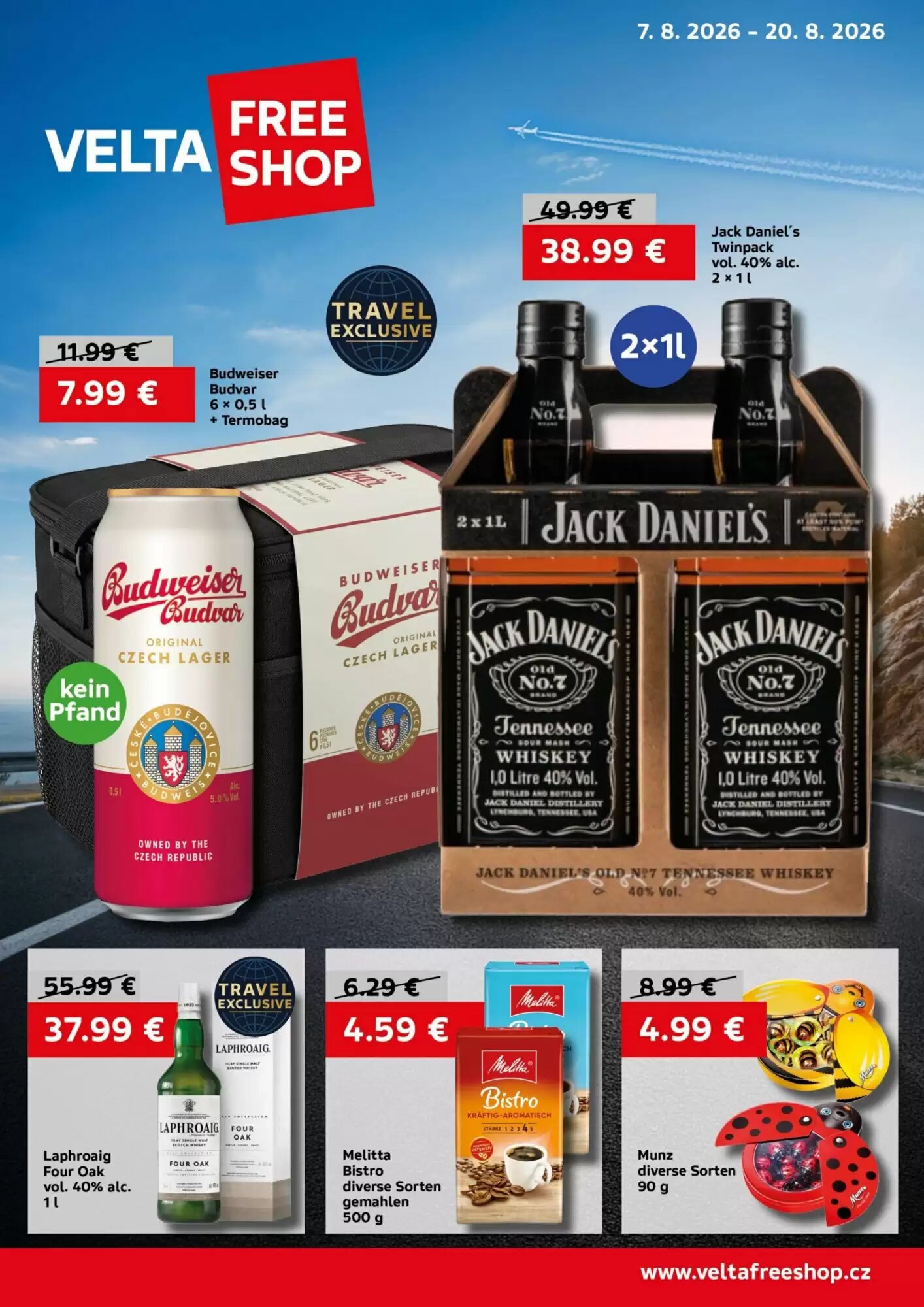 VELTA Free Shop Prospekt (ab 07.08.2026) zum Blättern - Seite 1