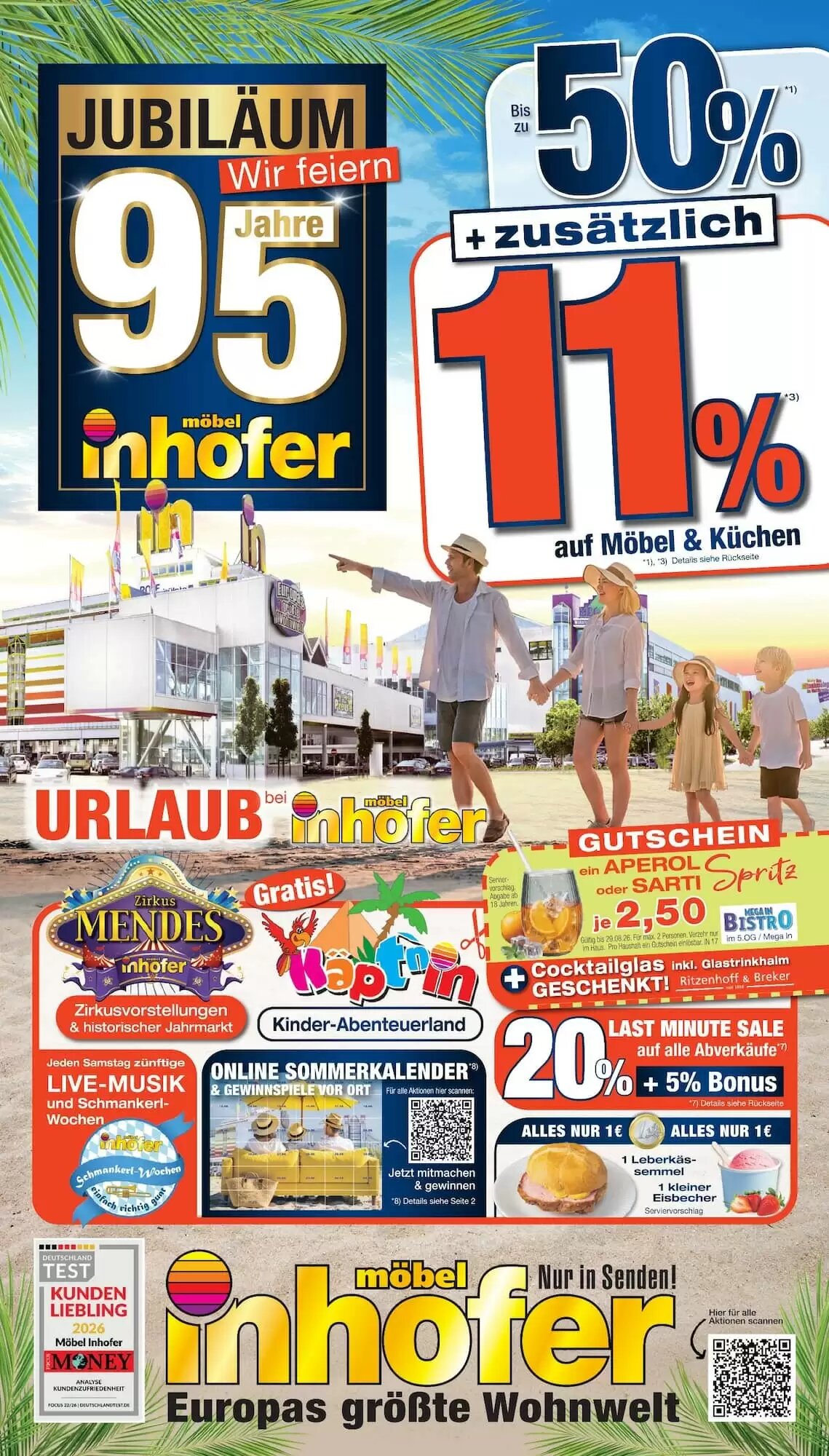 Möbel Inhofer Prospekt (ab 07.08.2026) zum Blättern - Seite 1