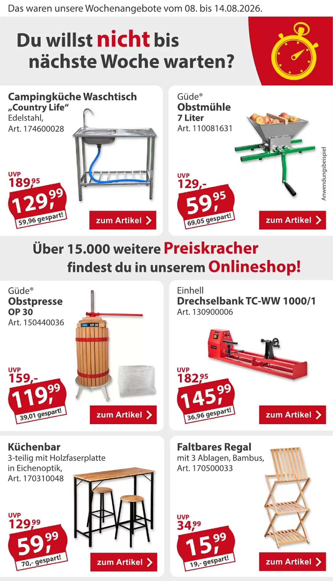 Sonderpreis Baumarkt Prospekt (ab 08.08.2026) zum Blättern - Seite 2
