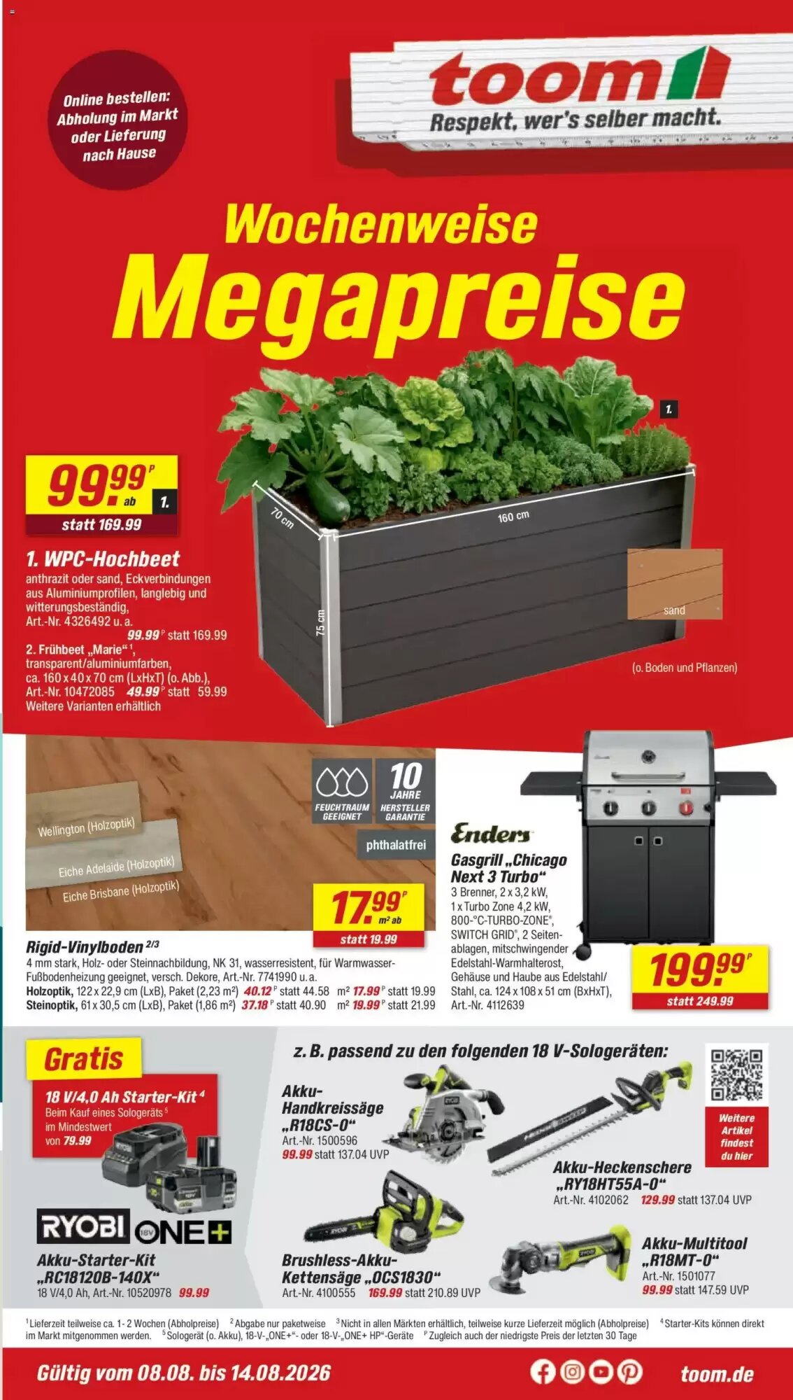 toom Baumarkt Prospekt (ab 08.08.2026) zum Blättern - Seite 1