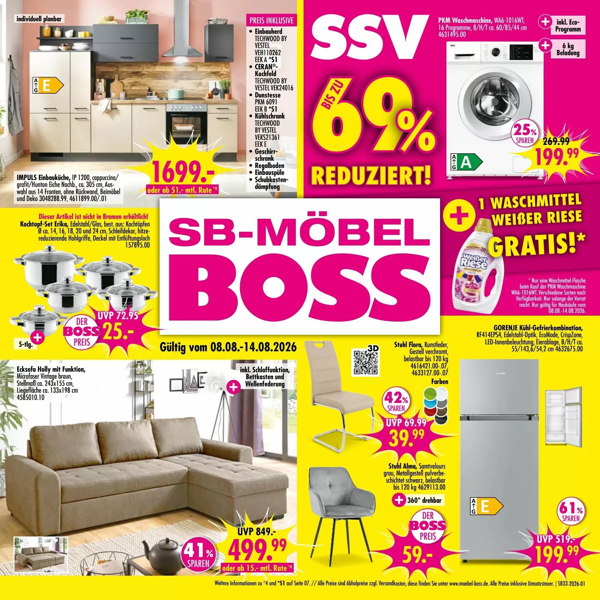 Möbel Boss Prospekt (ab 08.08.2026) zum Blättern - Seite 1