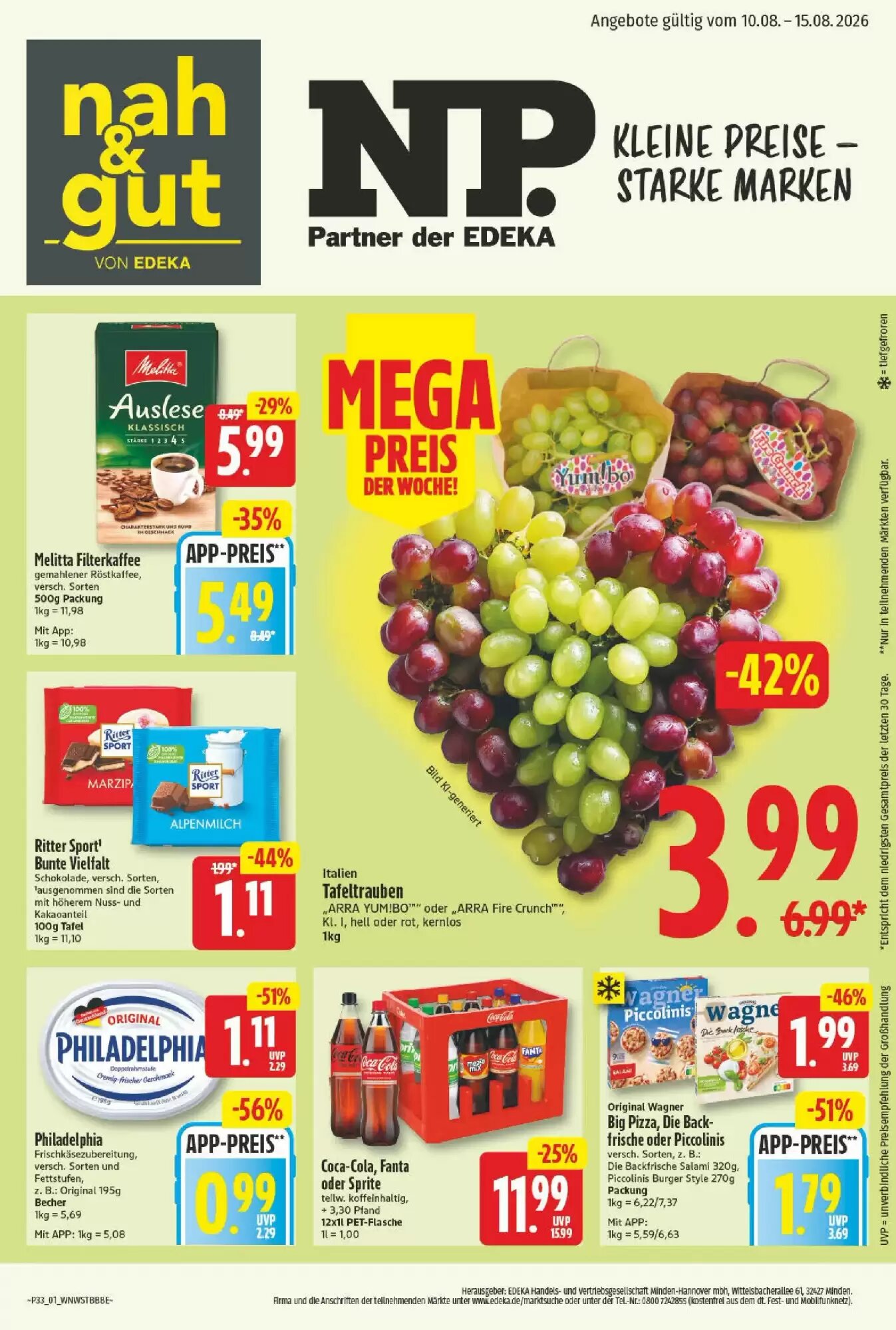 NP Discount Prospekt (ab 09.08.2026) zum Blättern - Seite 1