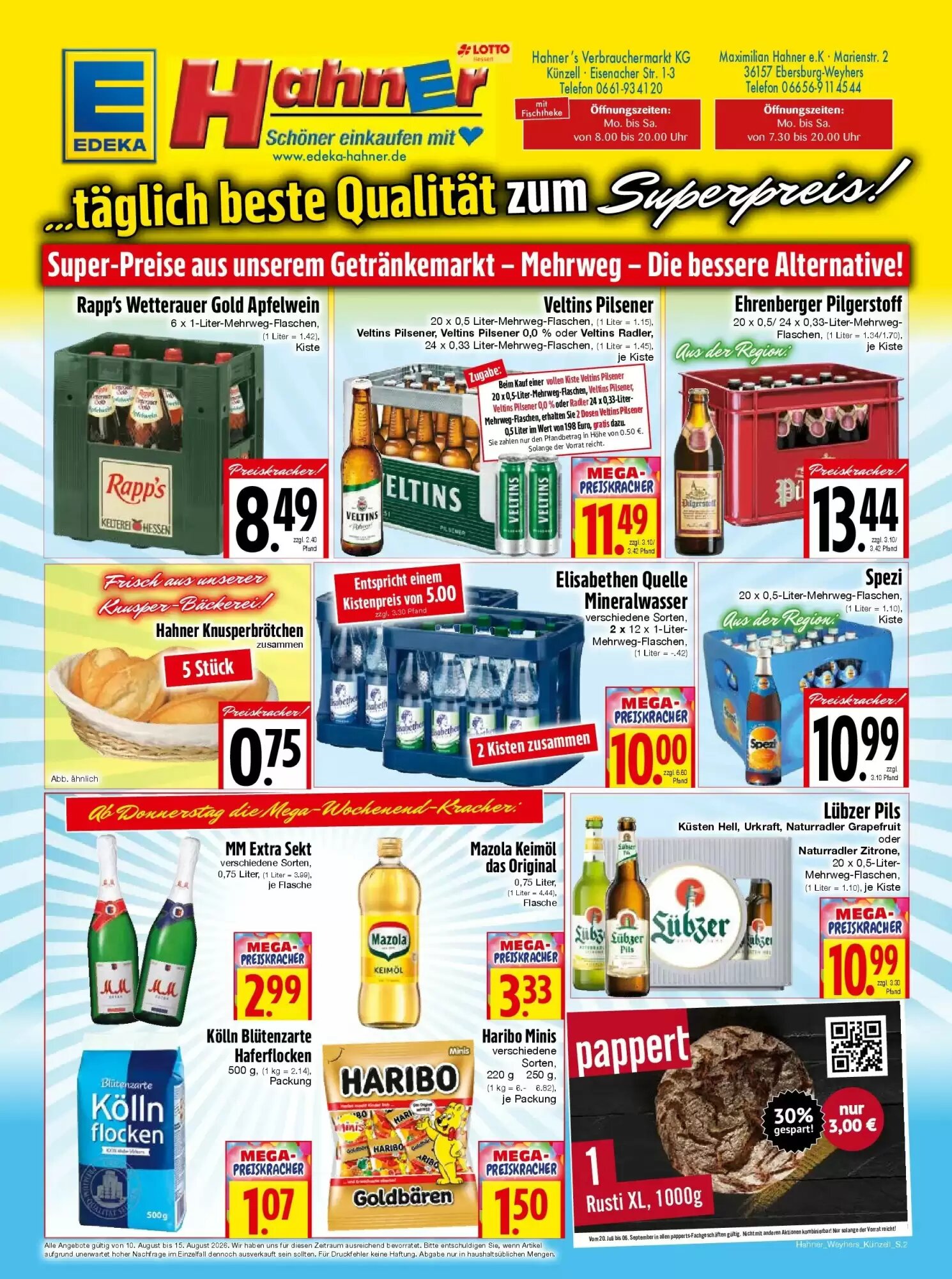 EDEKA Hahner Prospekt (ab 09.08.2026) zum Blättern - Seite 2