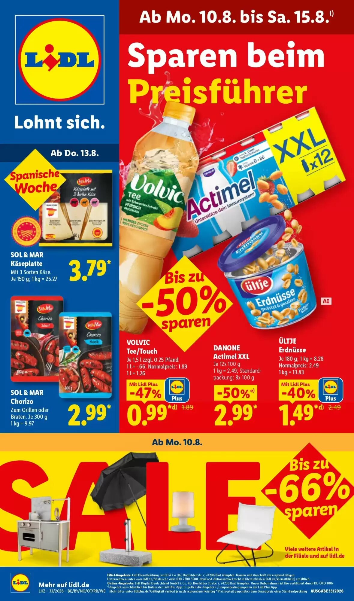 Lidl Prospekt (ab 10.08.2026) zum Blättern - Seite 1