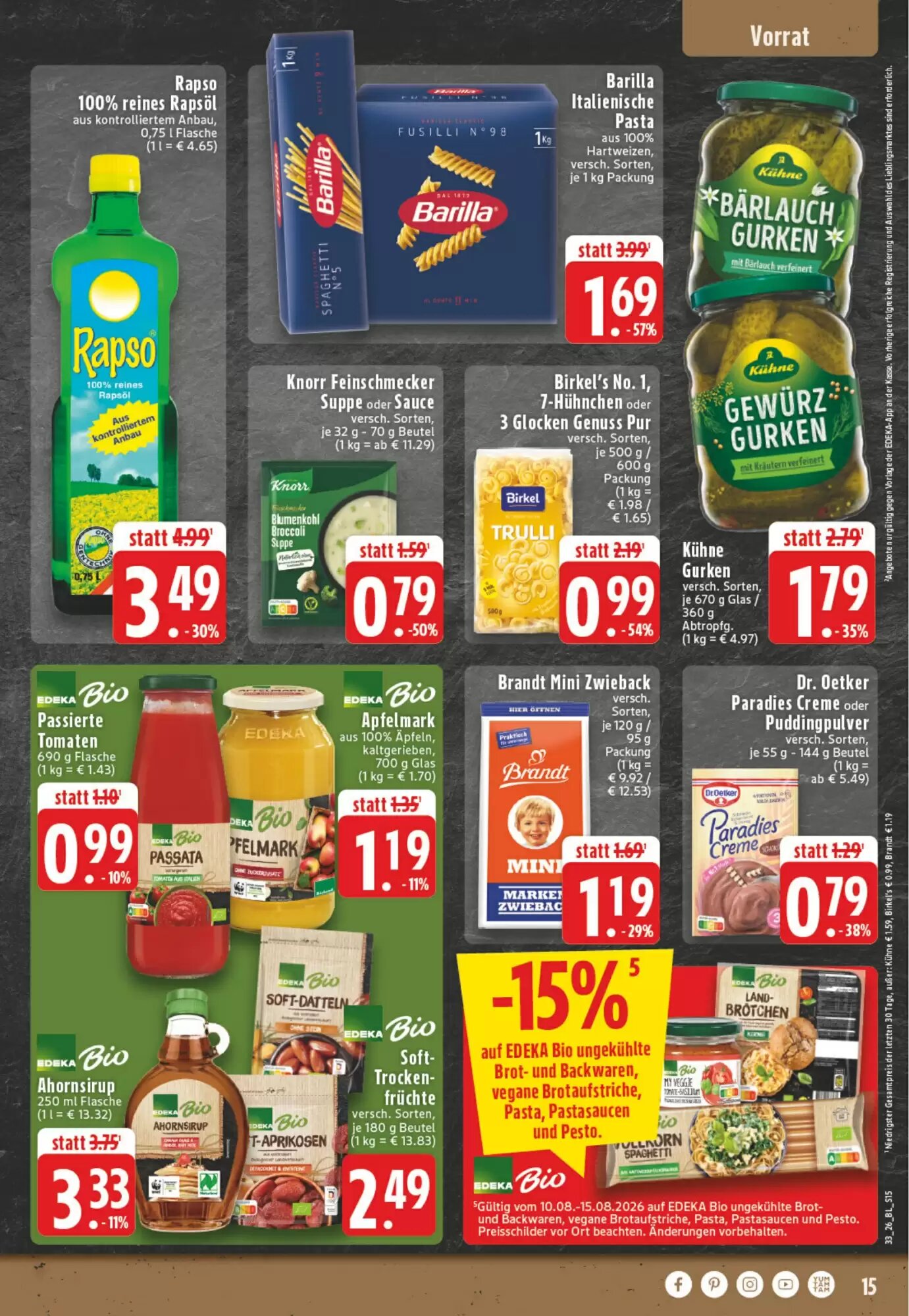 EDEKA Vogl Prospekt (ab 10.08.2026) zum Blättern - Seite 15