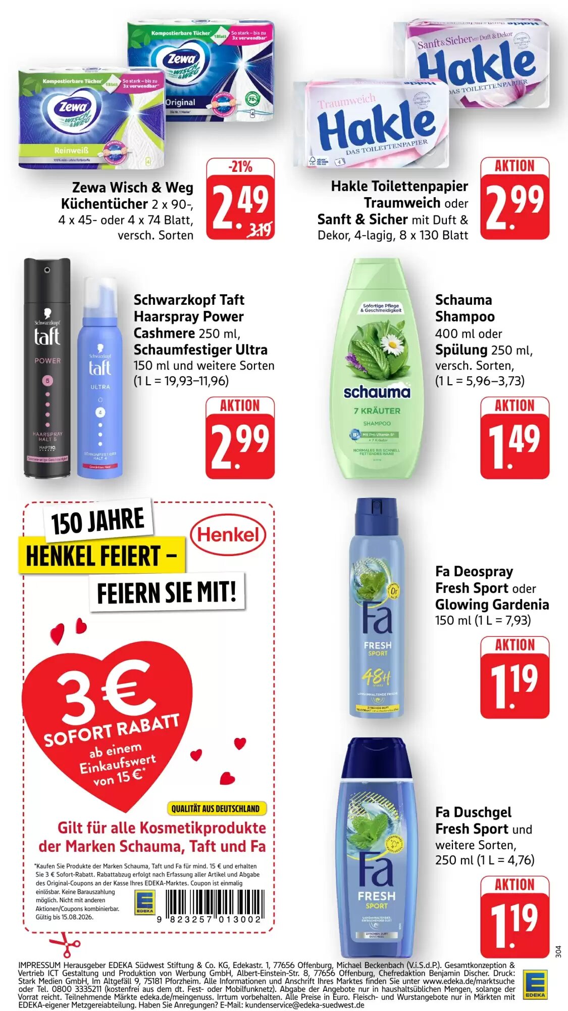 Edeka Stenger Prospekt (ab 10.08.2026) zum Blättern - Seite 34