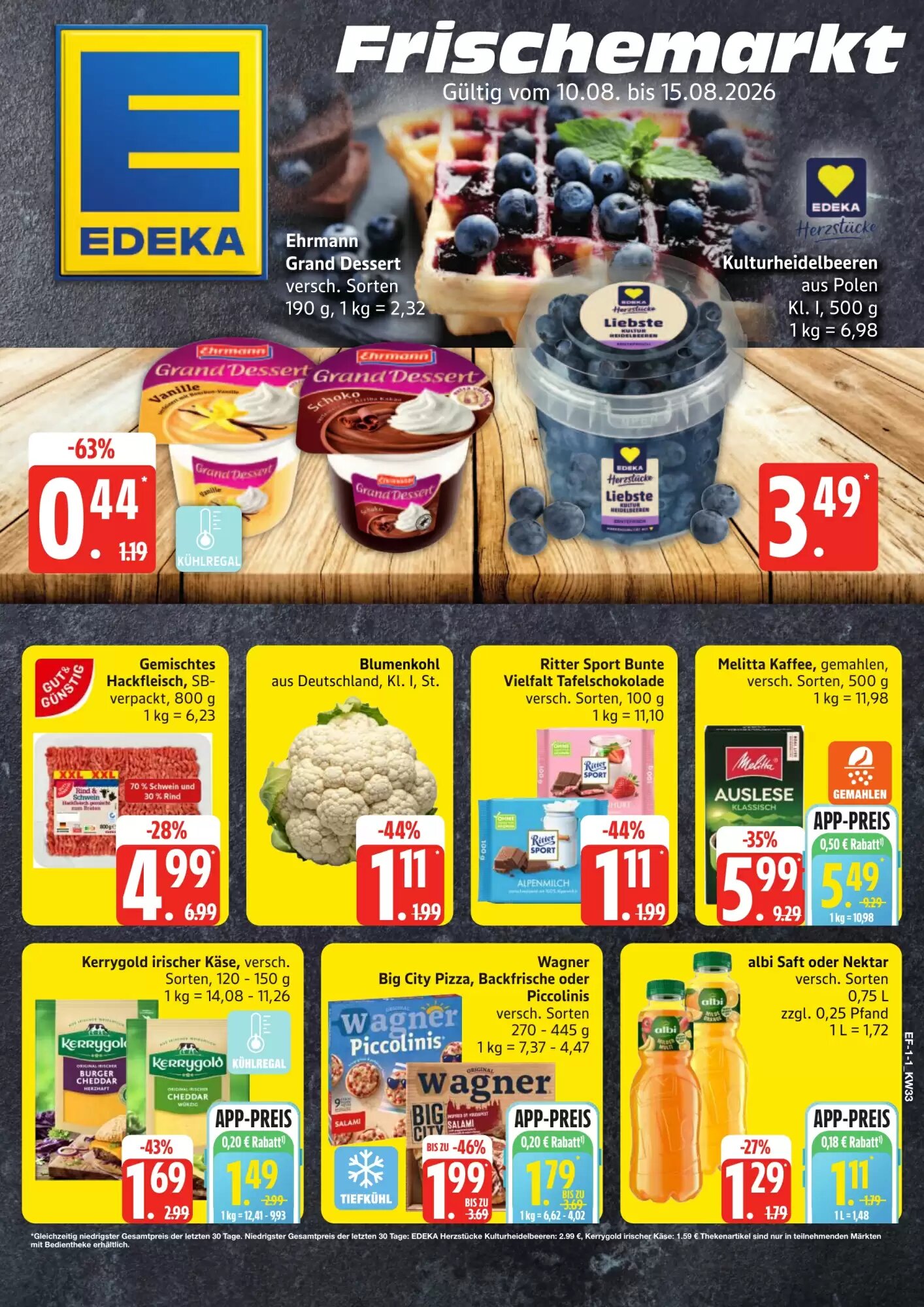 Edeka Frischemarkt Prospekt (ab 10.08.2026) zum Blättern - Seite 1