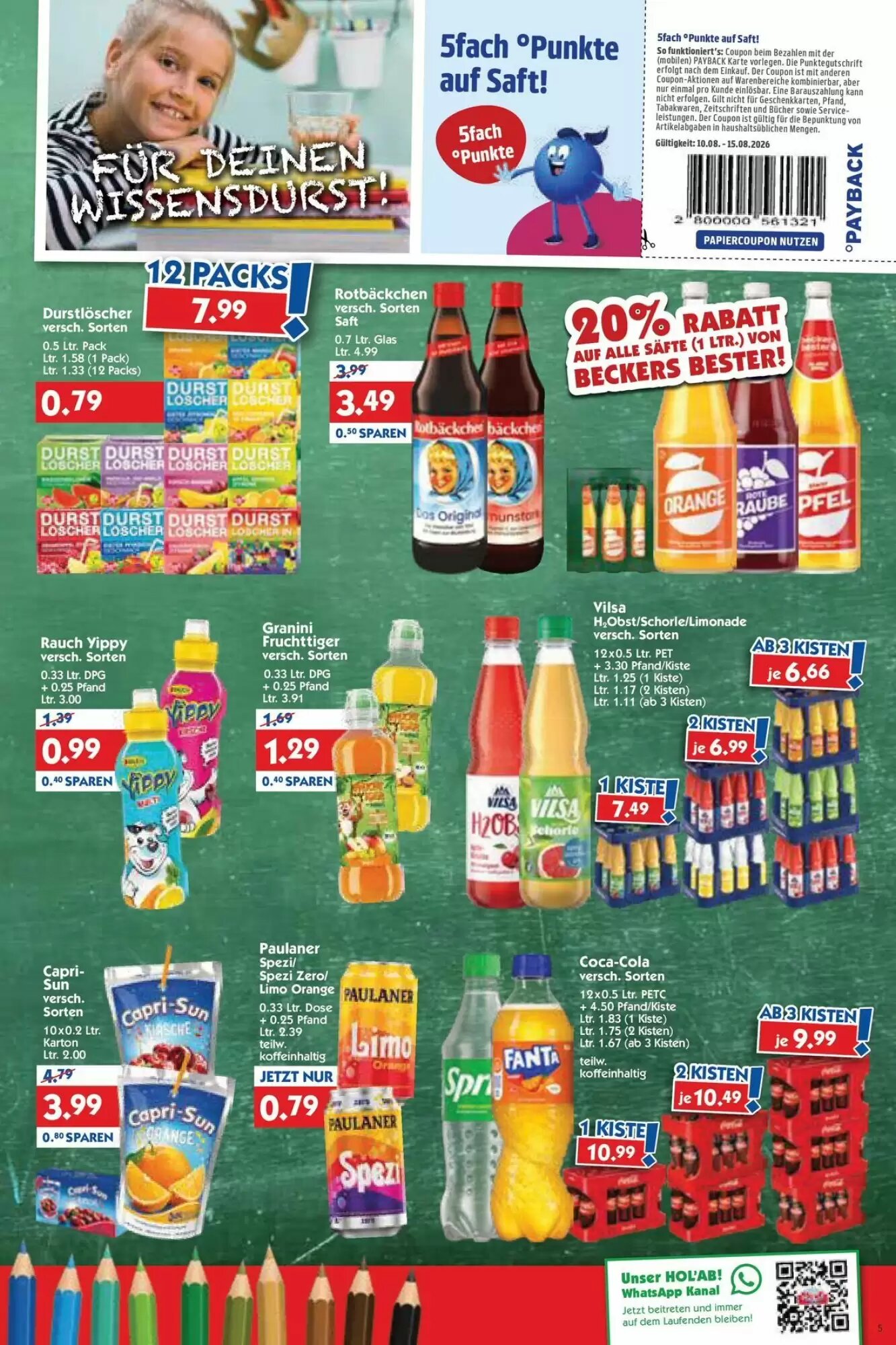 Hol'ab Getränkemarkt Prospekt (ab 10.08.2026) zum Blättern - Seite 5