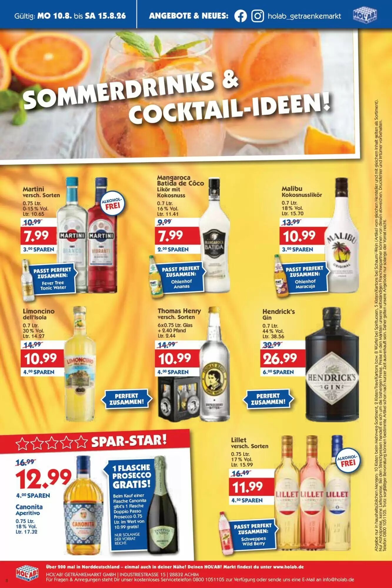 Hol'ab Getränkemarkt Prospekt (ab 10.08.2026) zum Blättern - Seite 8