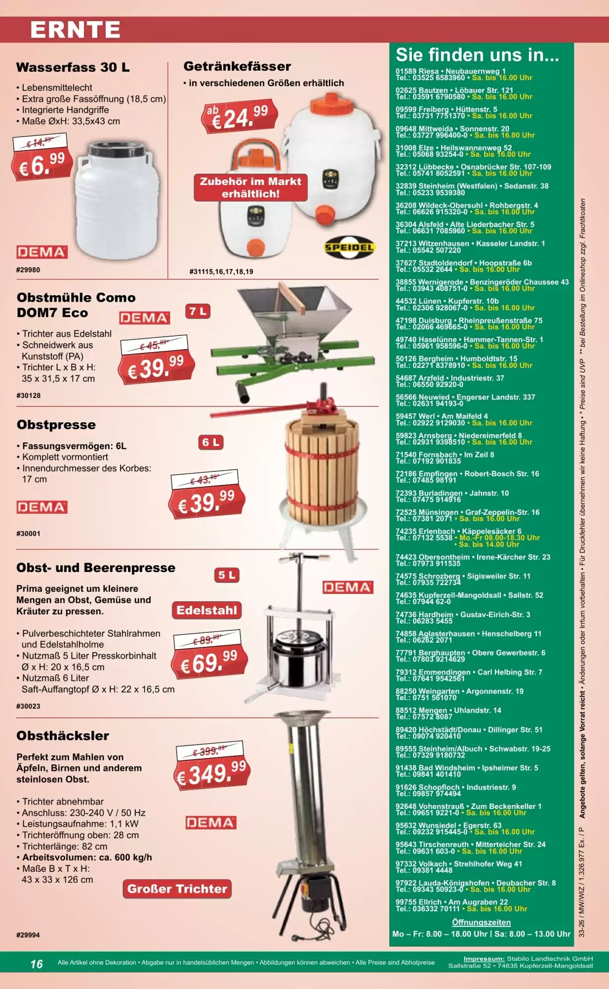 Stabilo Fachmarkt Prospekt (ab 12.08.2026) zum Blättern - Seite 16