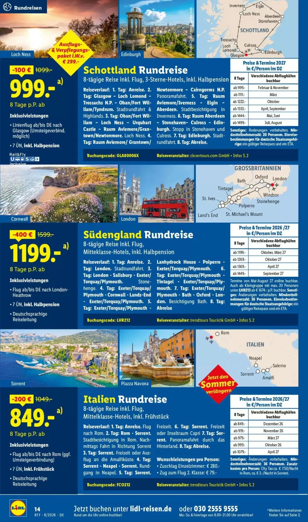 Lidl Reisen Prospekt (ab 12.08.2026) zum Blättern - Seite 14