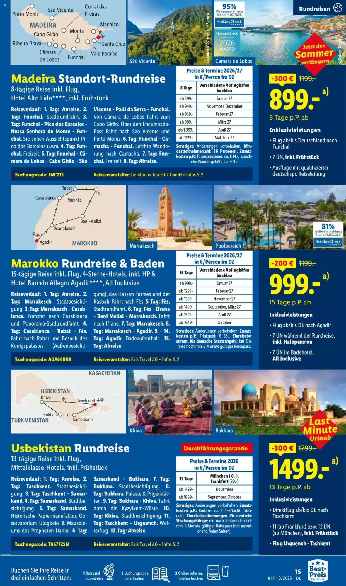 Lidl Reisen Prospekt (ab 12.08.2026) zum Blättern - Seite 15