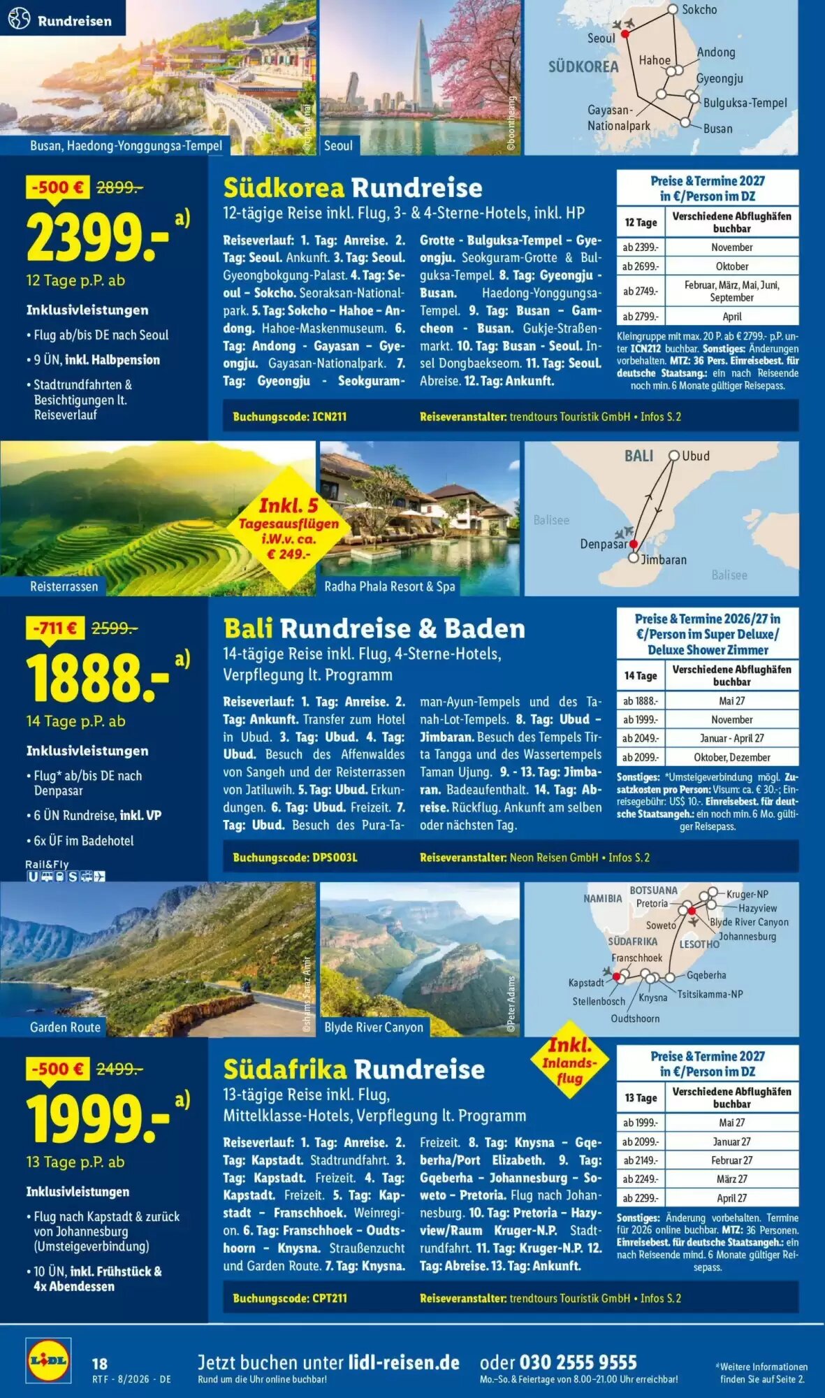 Lidl Reisen Prospekt (ab 12.08.2026) zum Blättern - Seite 18