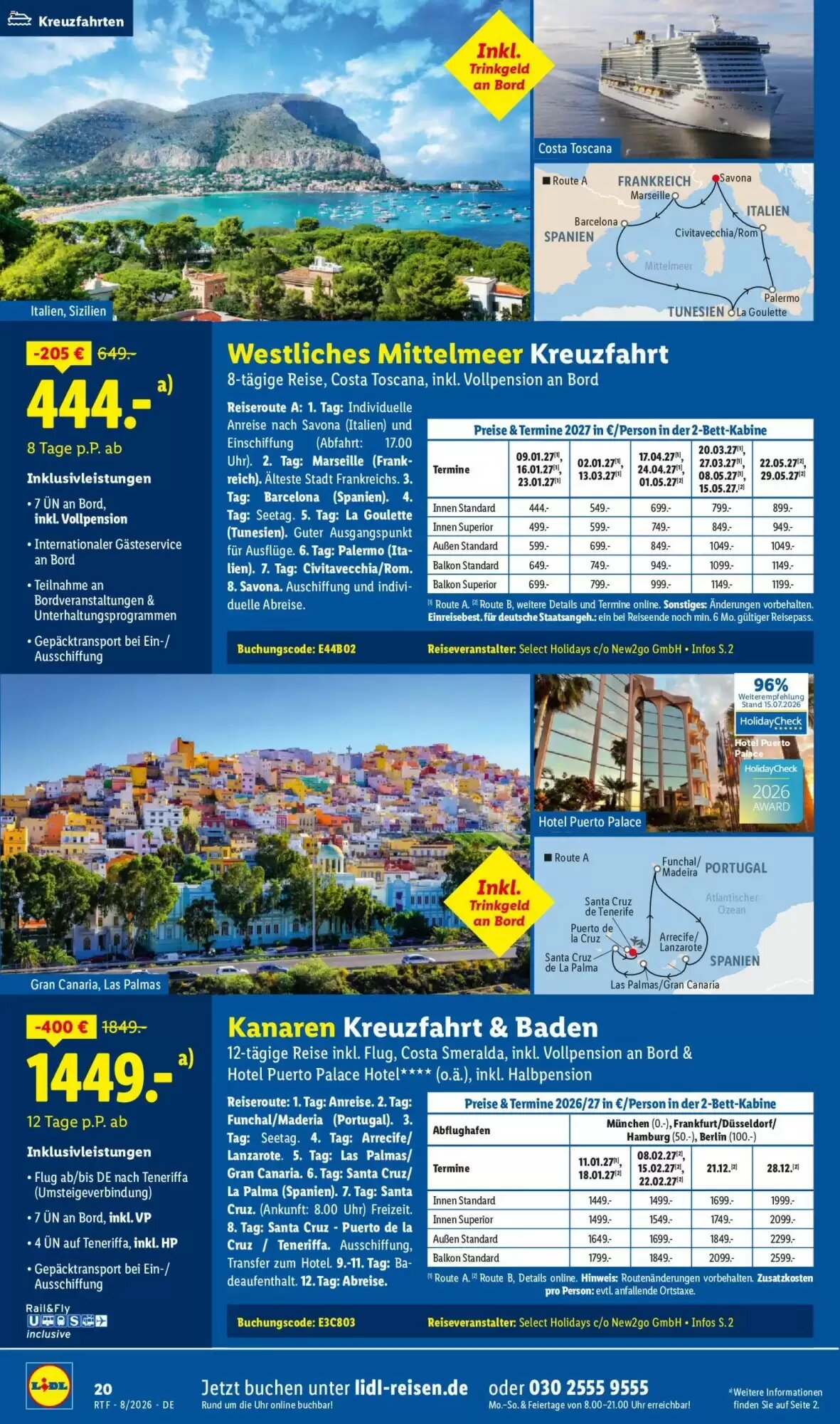 Lidl Reisen Prospekt (ab 12.08.2026) zum Blättern - Seite 20