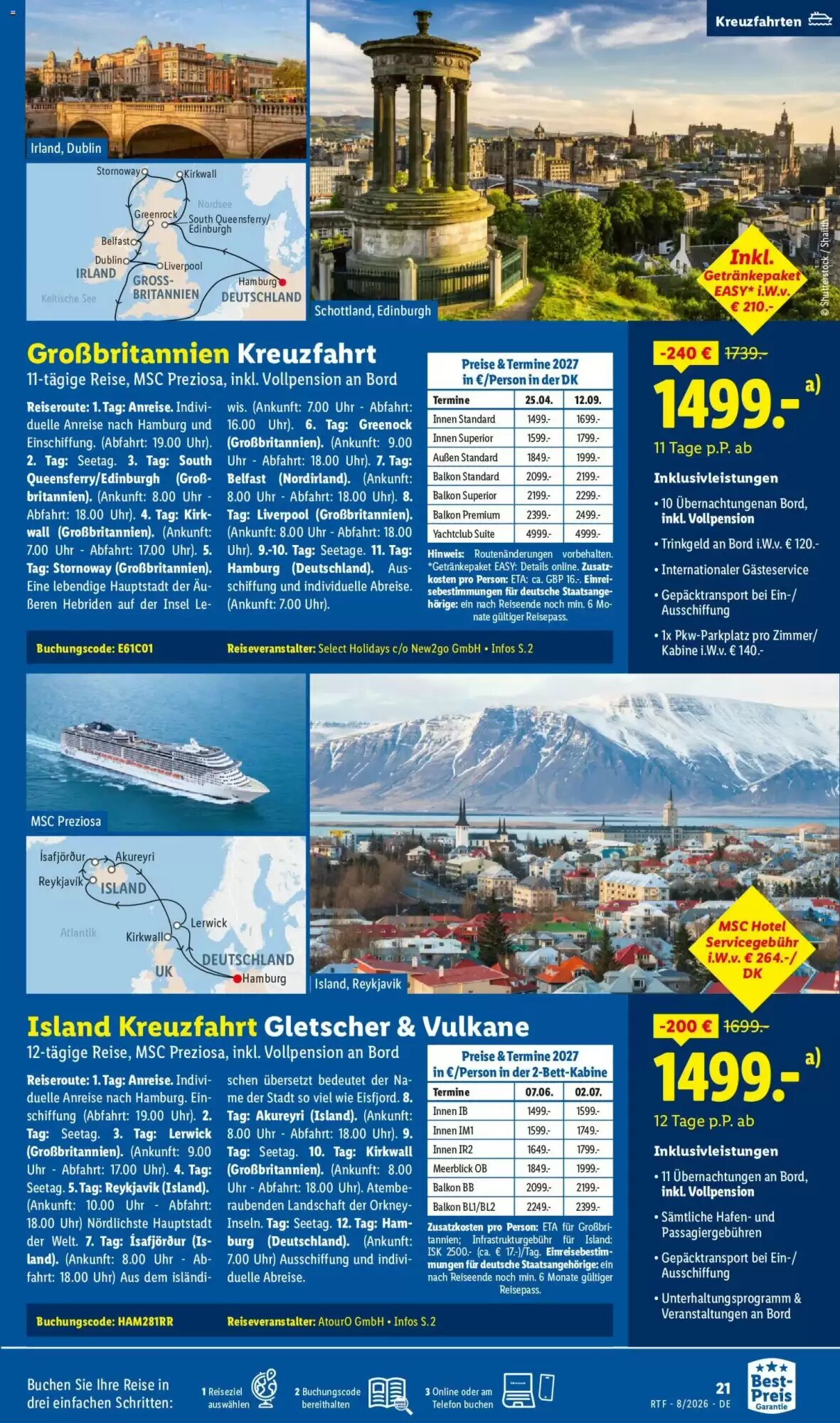 Lidl Reisen Prospekt (ab 12.08.2026) zum Blättern - Seite 21