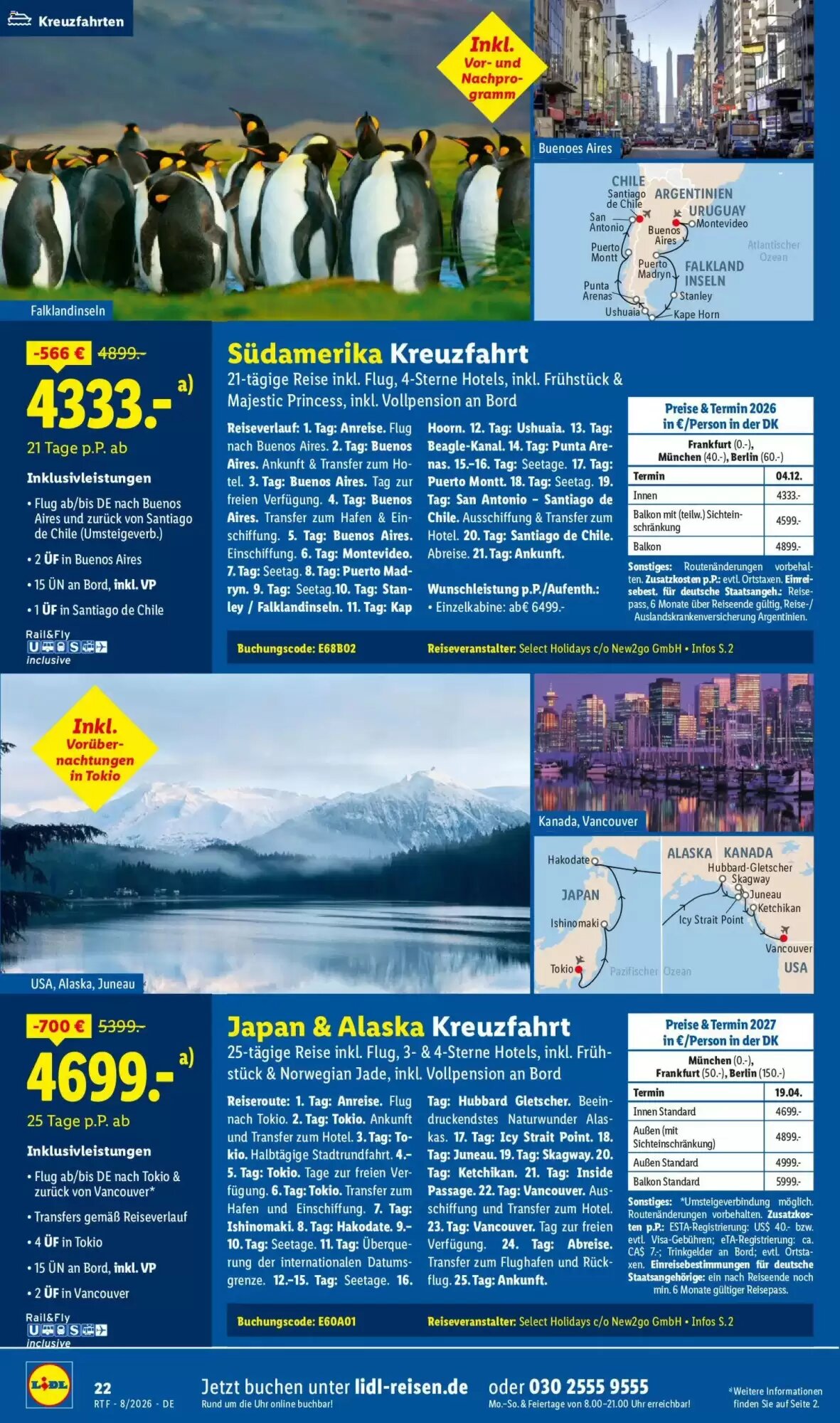 Lidl Reisen Prospekt (ab 12.08.2026) zum Blättern - Seite 22