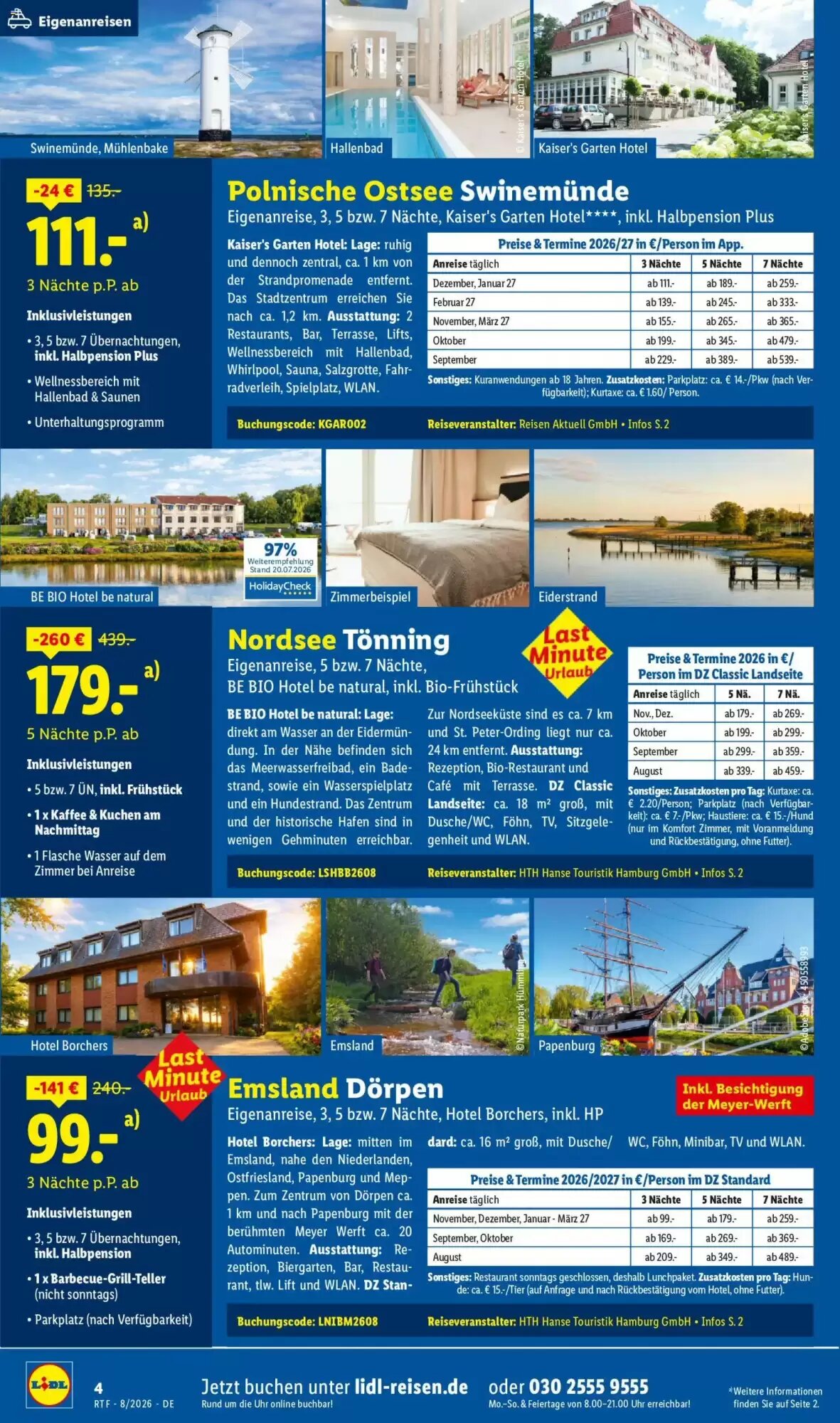 Lidl Reisen Prospekt (ab 12.08.2026) zum Blättern - Seite 4