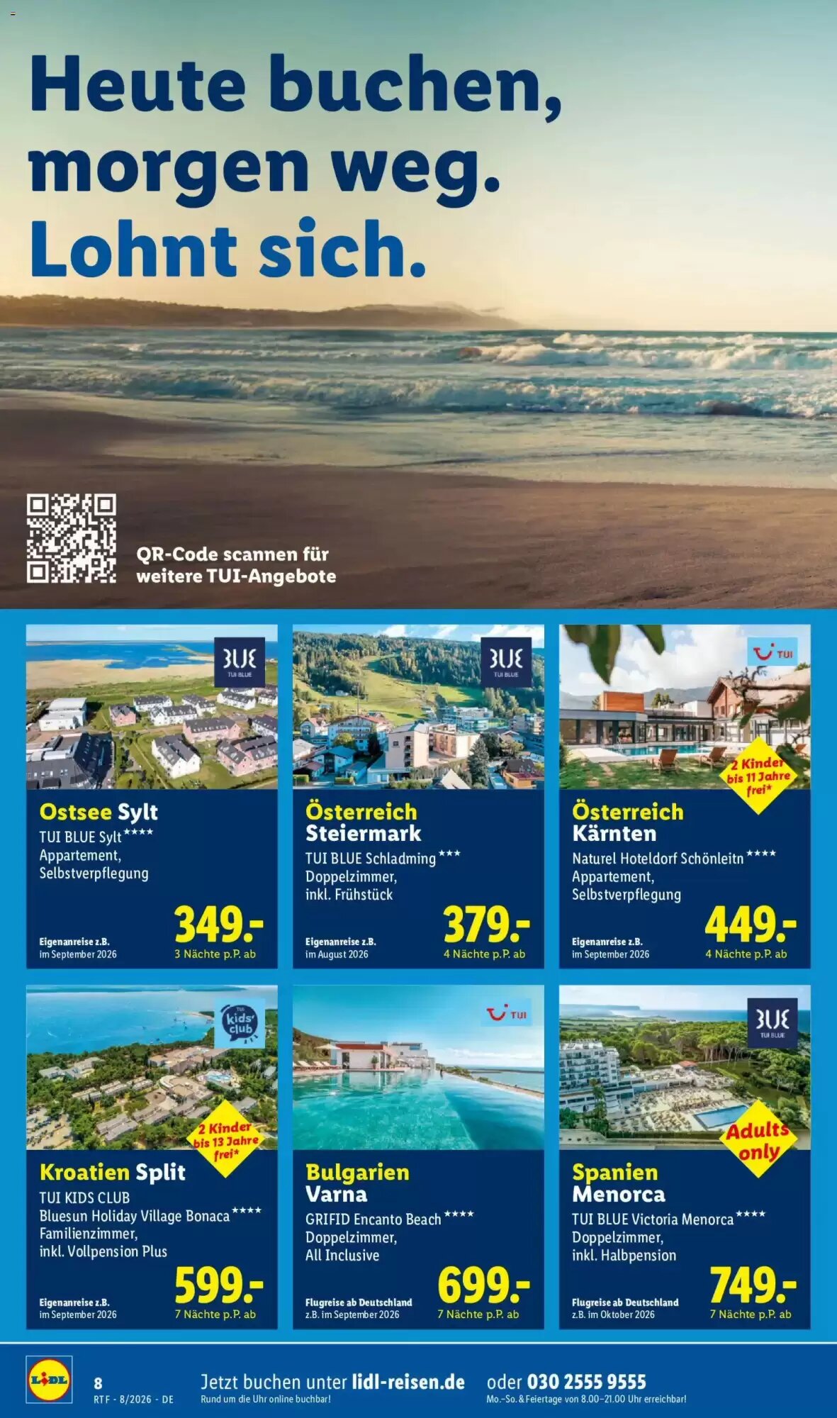 Lidl Reisen Prospekt (ab 12.08.2026) zum Blättern - Seite 8