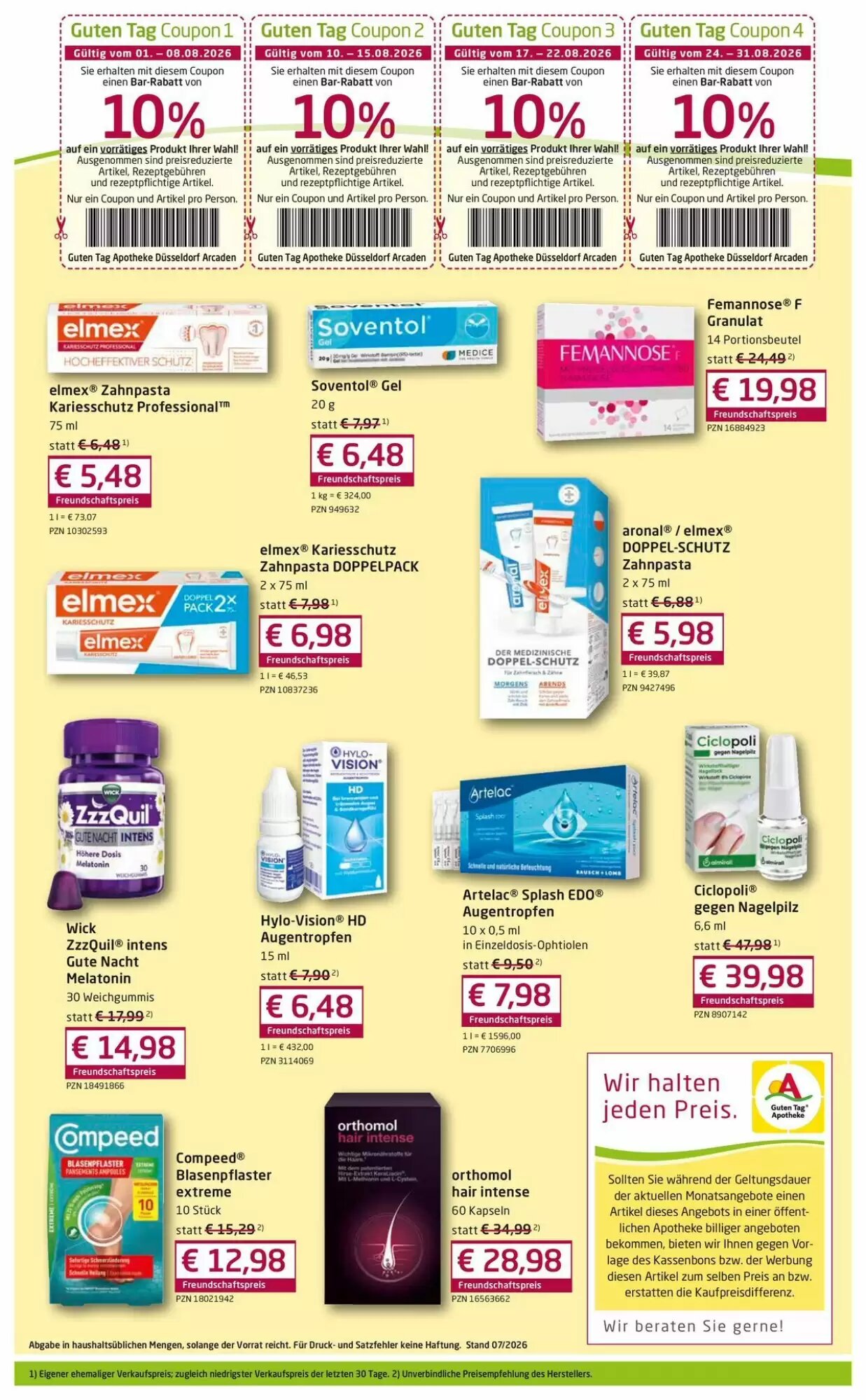 Guten Tag Apotheke Prospekt (ab 12.08.2026) zum Blättern - Seite 4