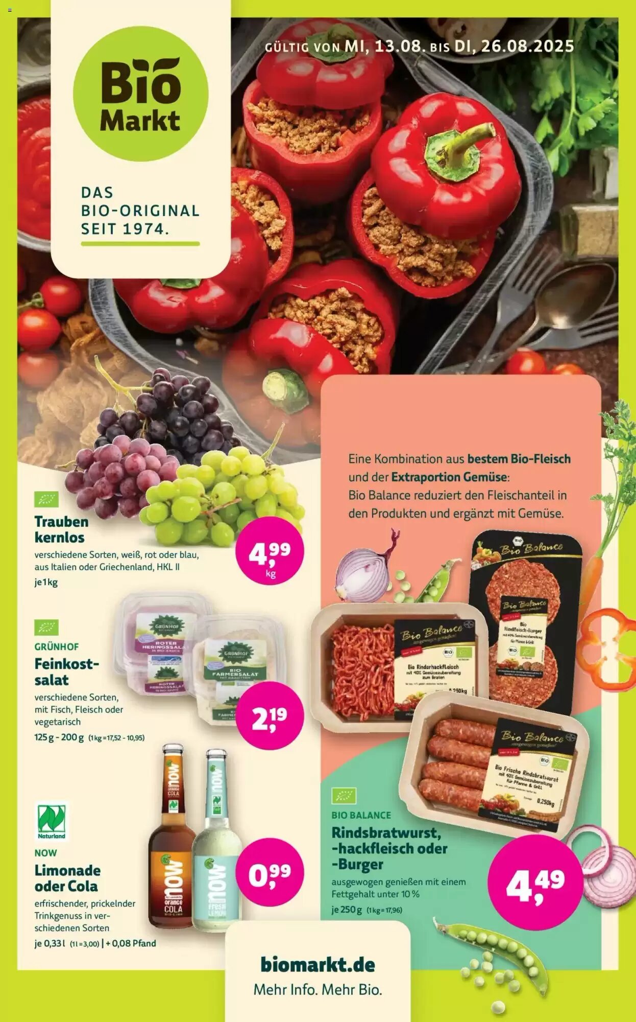 Biomarkt Prospekt (ab 13.08.2026) zum Blättern - Seite 1