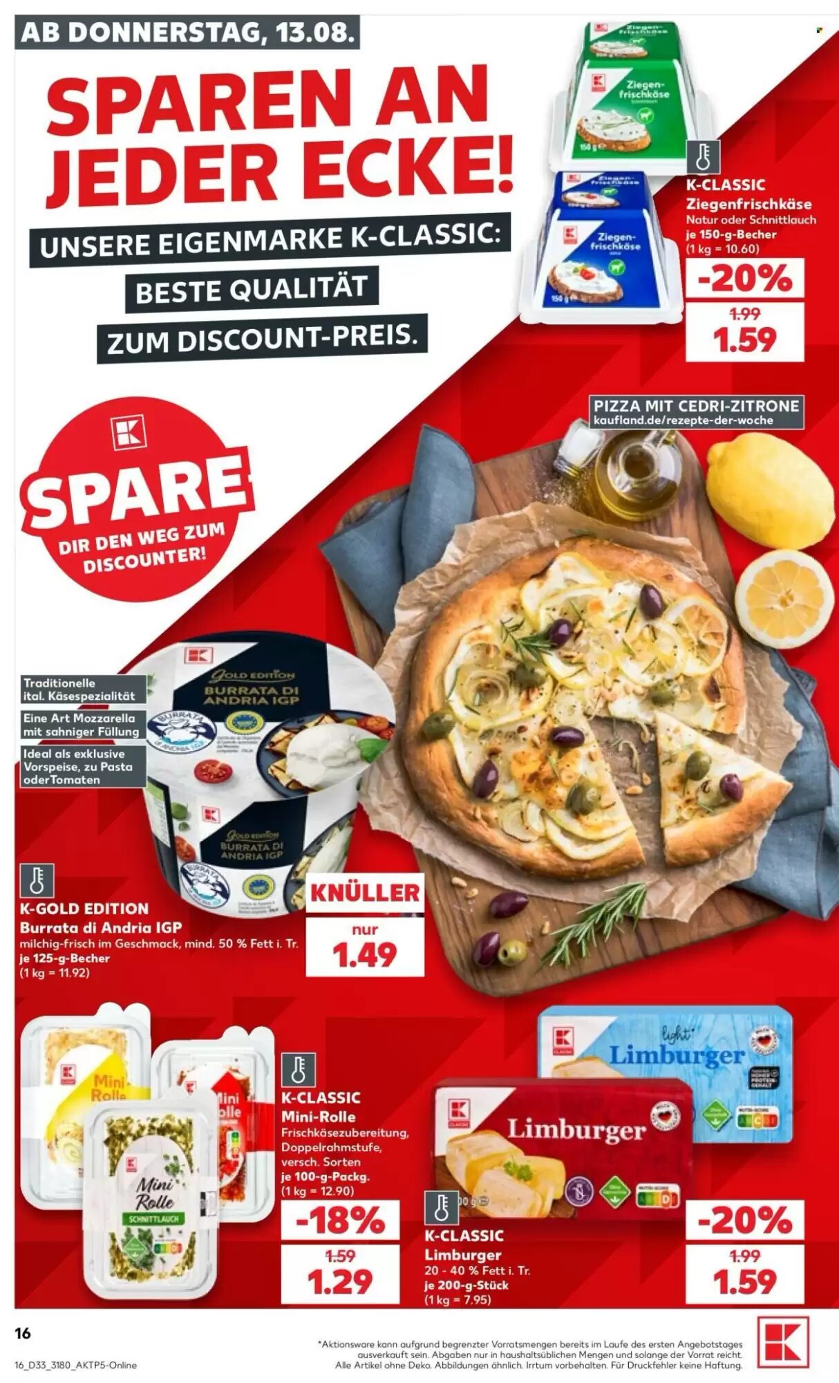 Kaufland Prospekt (ab 13.08.2026) zum Blättern - Seite 16