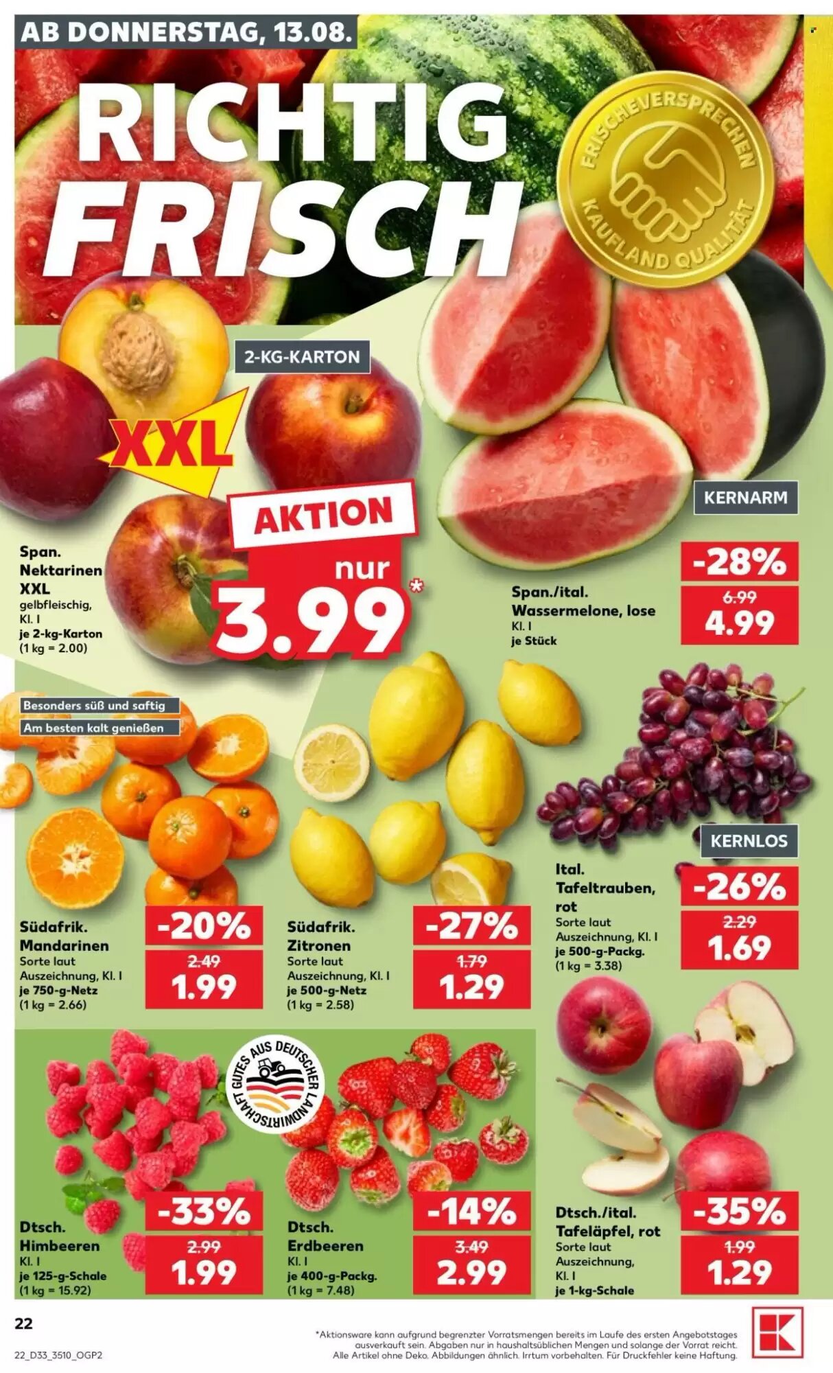 Kaufland Prospekt (ab 13.08.2026) zum Blättern - Seite 22