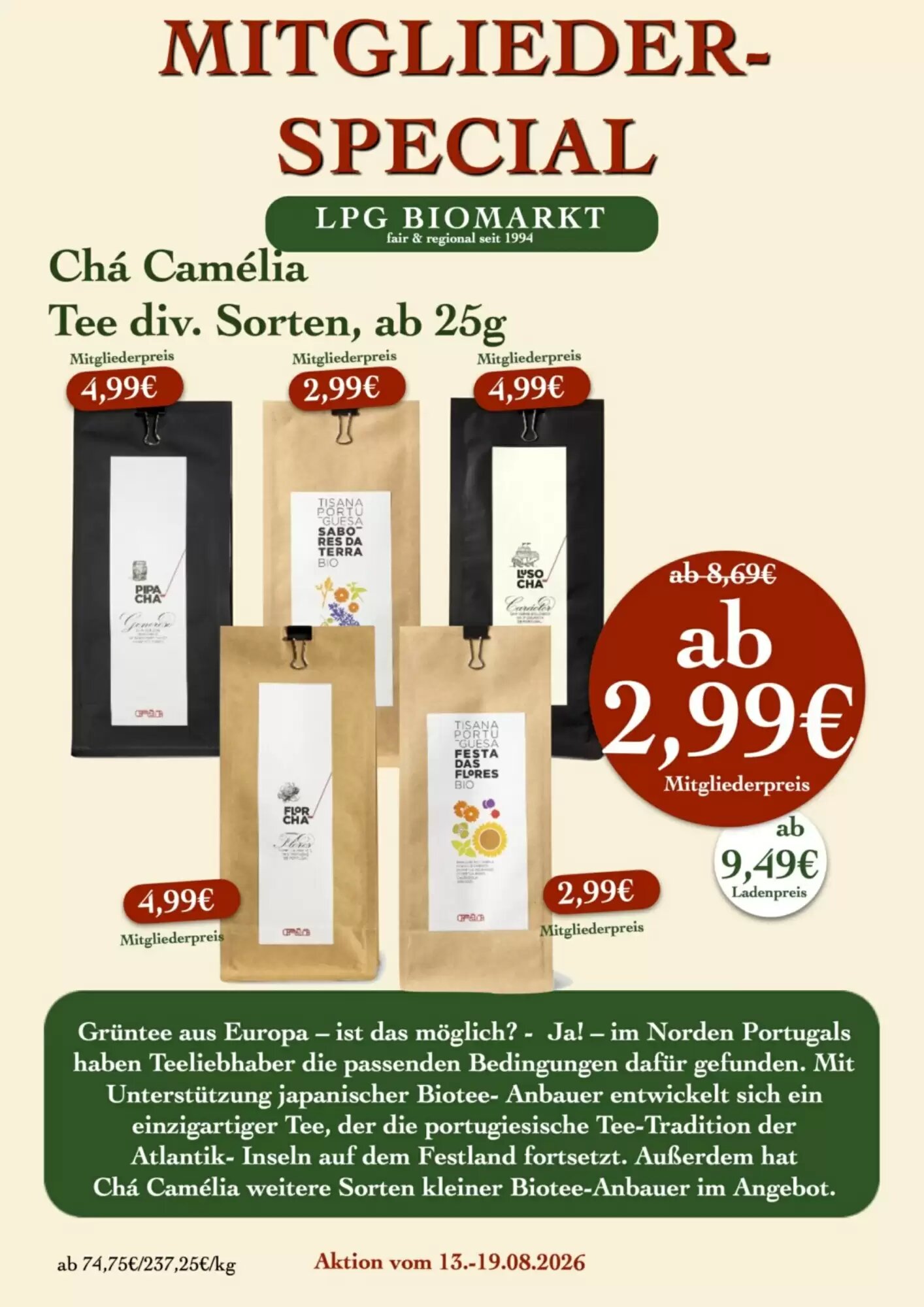 LPG Biomarkt Prospekt (ab 13.08.2026) zum Blättern - Seite 13