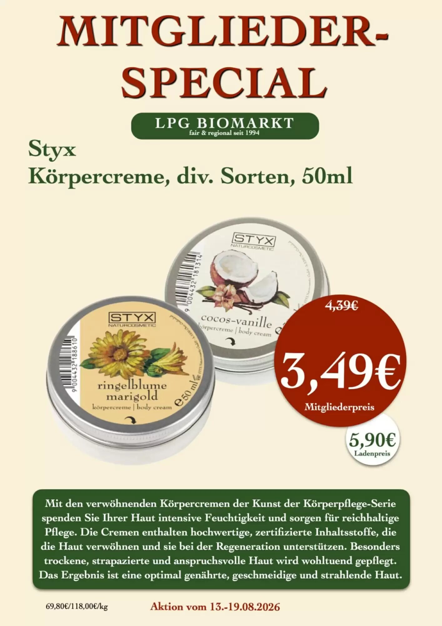 LPG Biomarkt Prospekt (ab 13.08.2026) zum Blättern - Seite 17