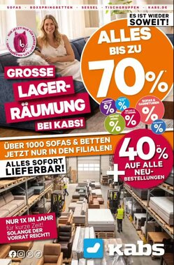 Kabs Polsterwelt Prospekt (ab 14.08.2026) zum Blättern