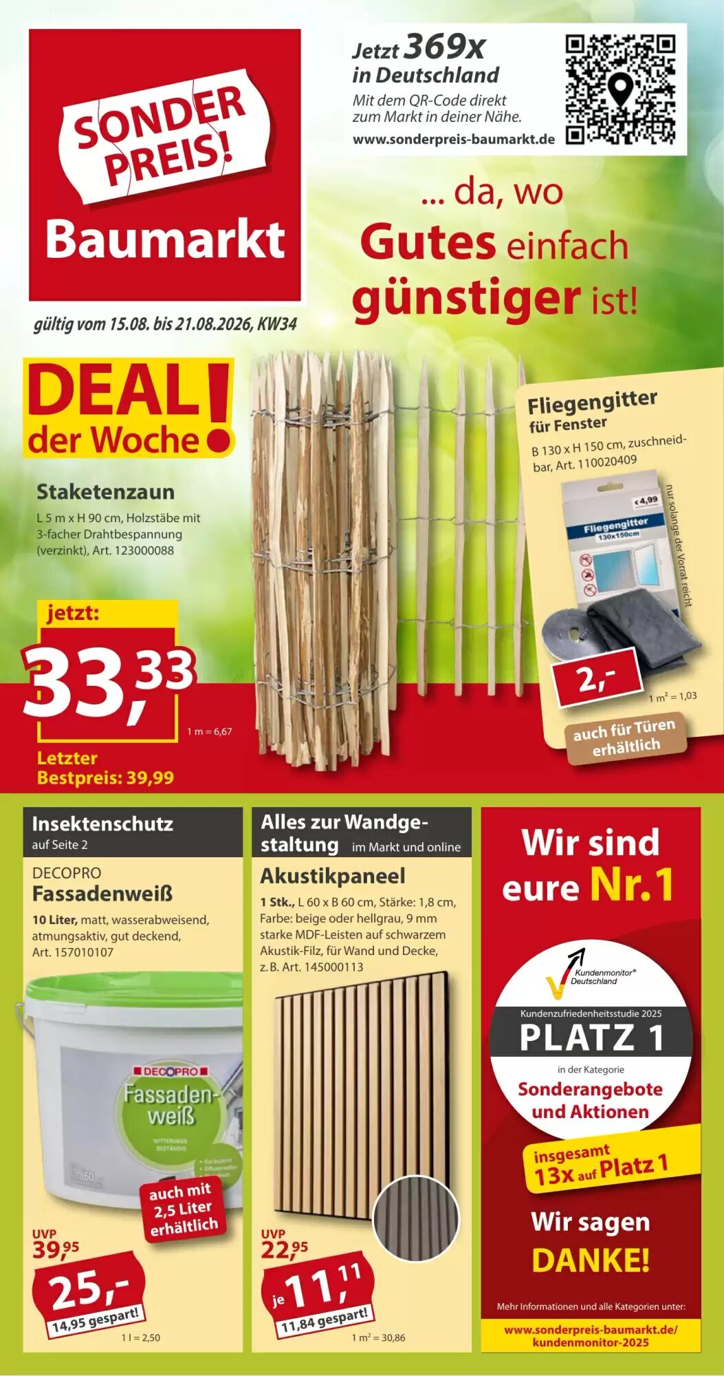 Sonderpreis Baumarkt Prospekt (ab 15.08.2026) zum Blättern - Seite 1
