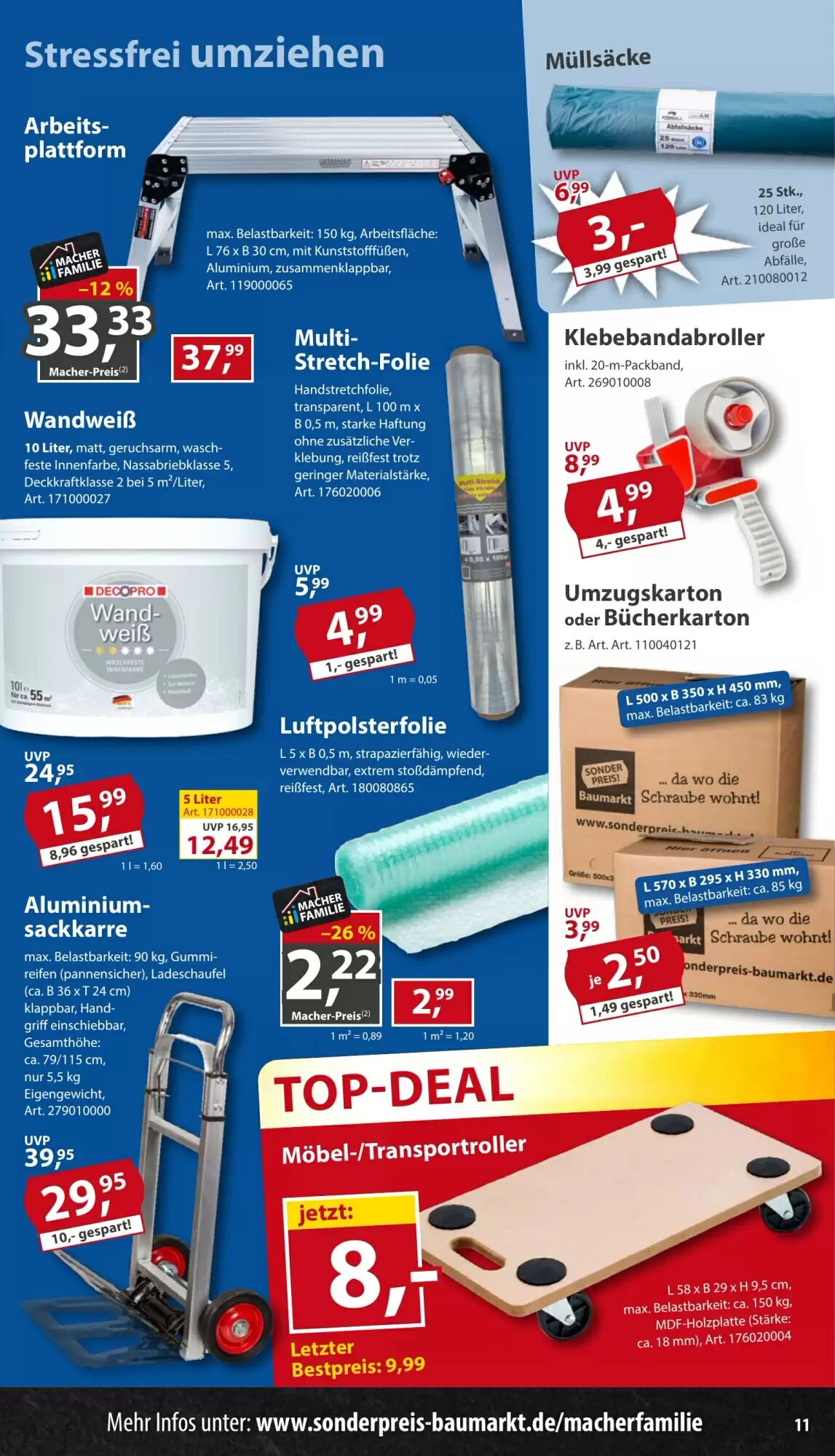 Sonderpreis Baumarkt Prospekt (ab 15.08.2026) zum Blättern - Seite 11