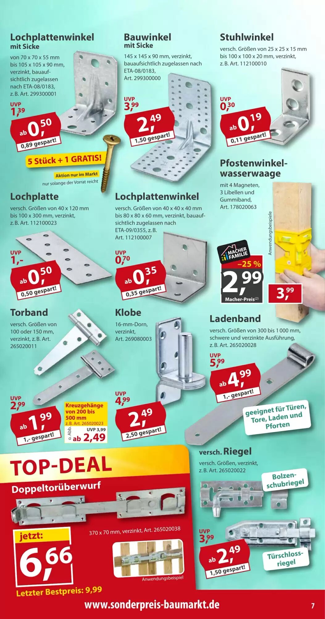 Sonderpreis Baumarkt Prospekt (ab 15.08.2026) zum Blättern - Seite 7