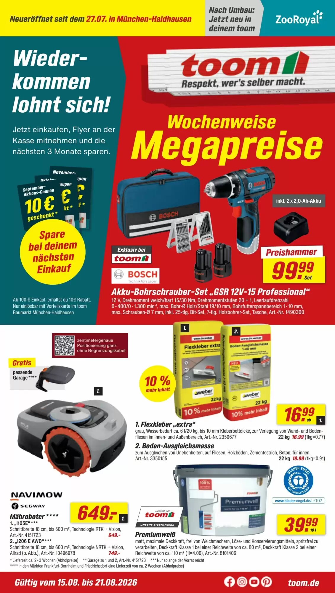 toom Baumarkt Prospekt (ab 15.08.2026) zum Blättern - Seite 1