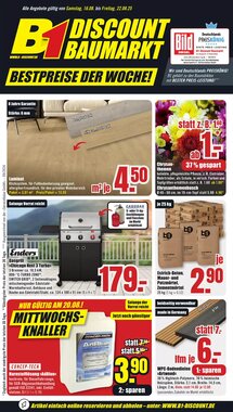 B1 Discount Baumarkt Prospekt (ab 16.08.2026) zum Blättern