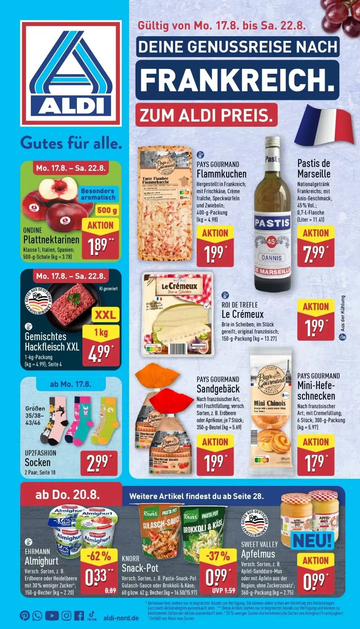 Aldi Nord Prospekt (ab 16.08.2026) zum Blättern - Seite 1