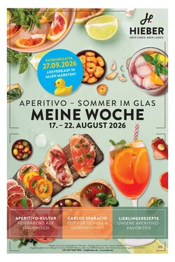 Hieber's Frische Center Prospekt (ab 16.08.2026) zum Blättern