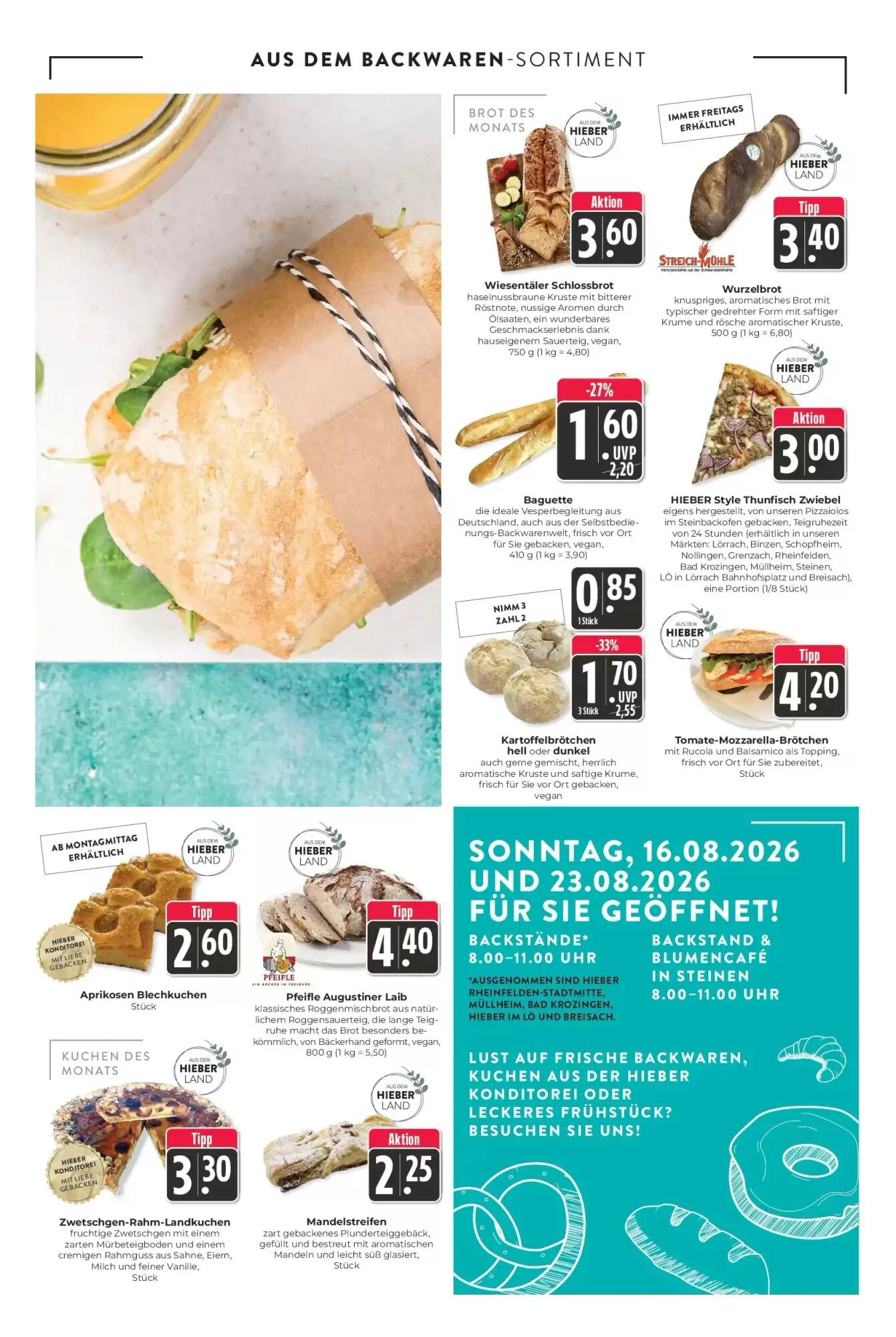 Hieber's Frische Center Prospekt (ab 16.08.2026) zum Blättern - Seite 6