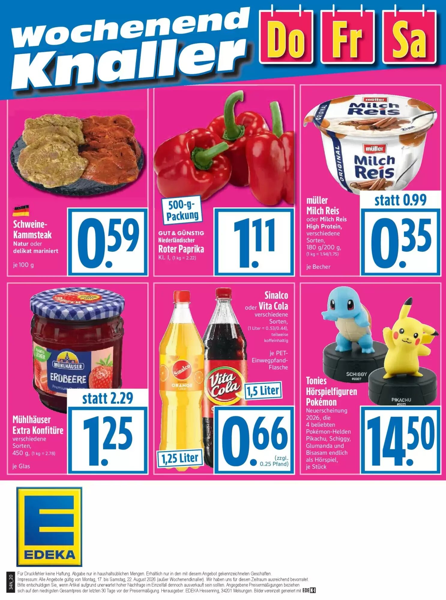 EDEKA Hahner Prospekt (ab 16.08.2026) zum Blättern - Seite 22