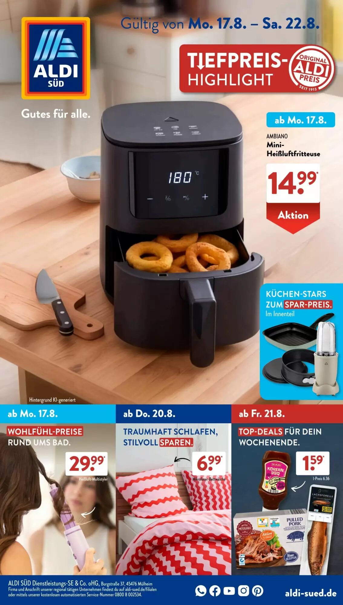 Aldi Süd Prospekt (ab 17.08.2026) zum Blättern - Seite 1