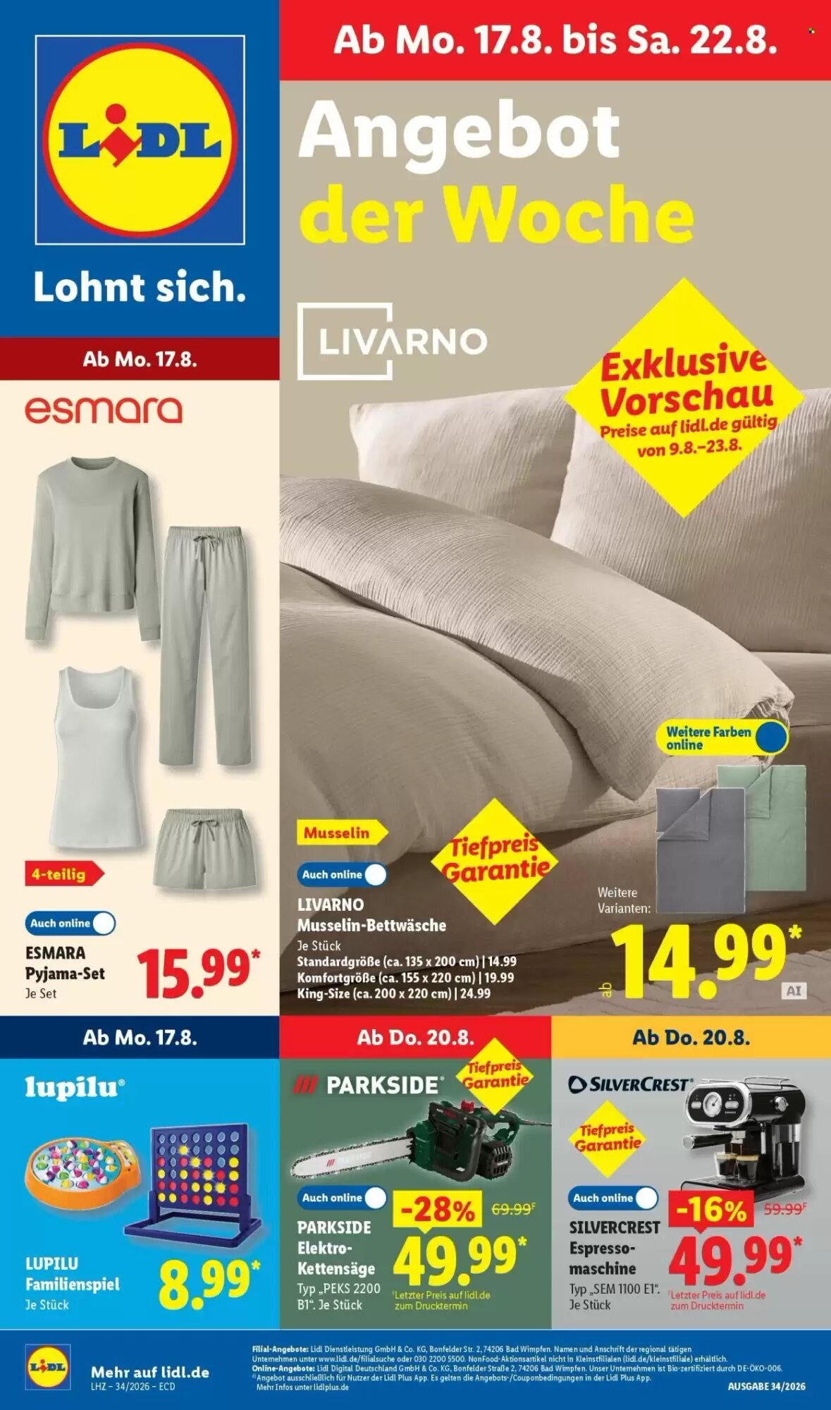Lidl Prospekt (ab 17.08.2026) zum Blättern - Seite 1