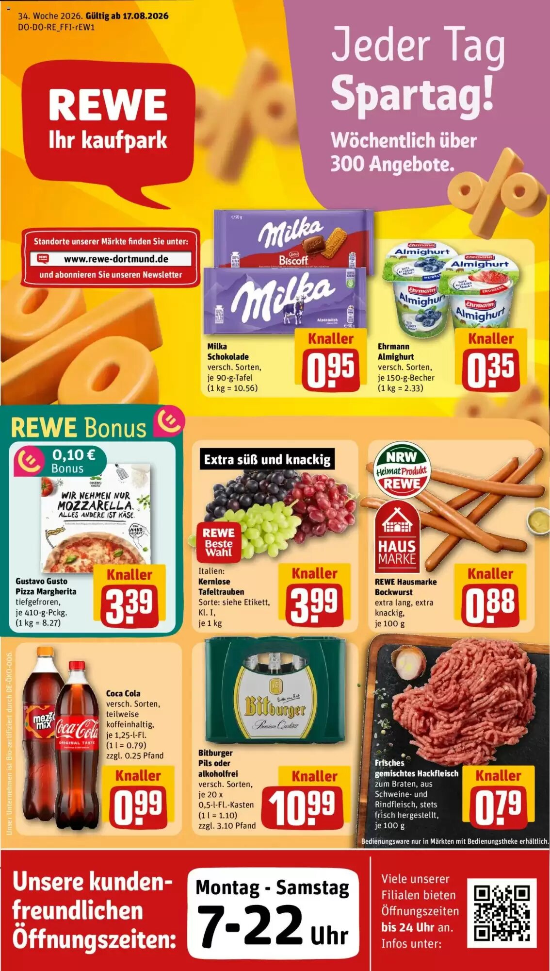 REWE Kaufpark Prospekt (ab 17.08.2026) zum Blättern - Seite 1